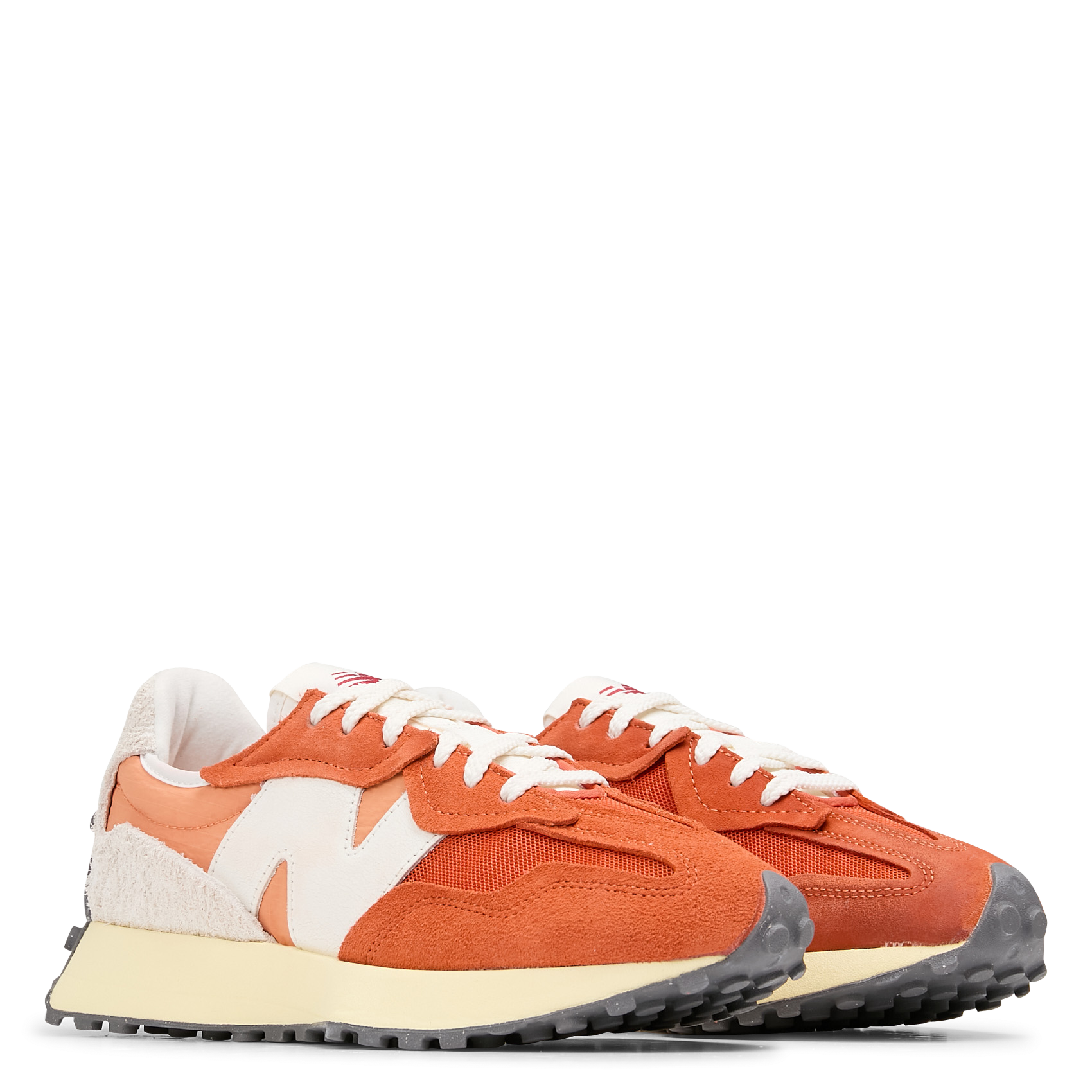 Low-top leather mix sneakers NEW BALANCE Orange