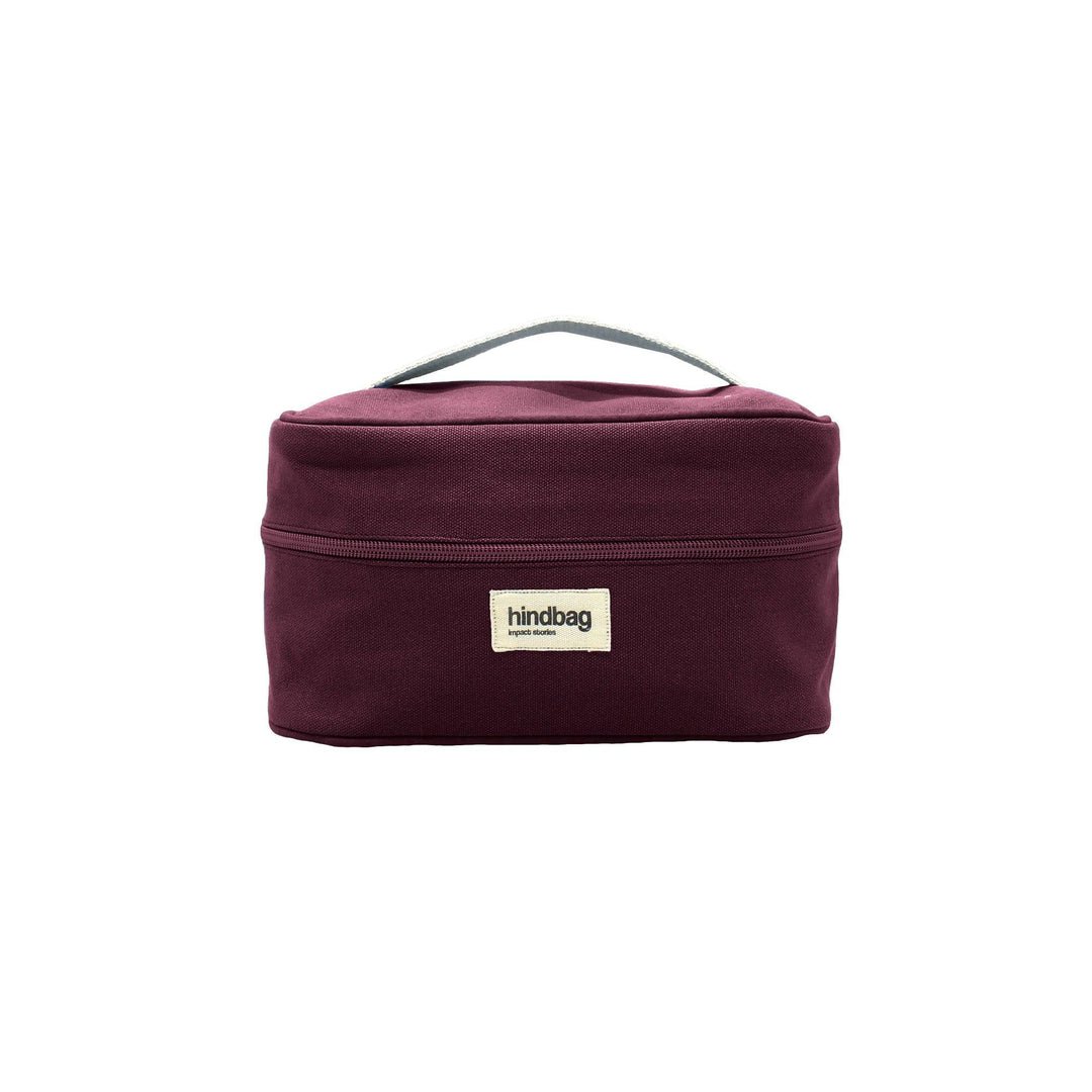 Cotton toiletry bag  Prune