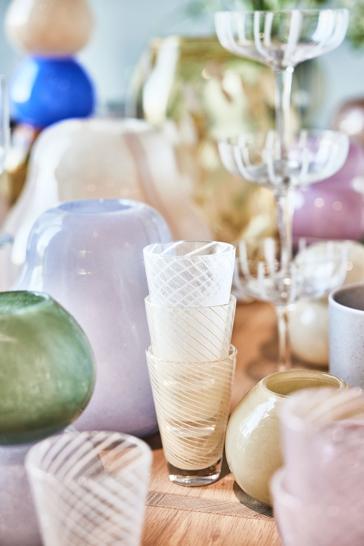 Set of 2 glass glasses OYOY LIVING DESIGN Yellow