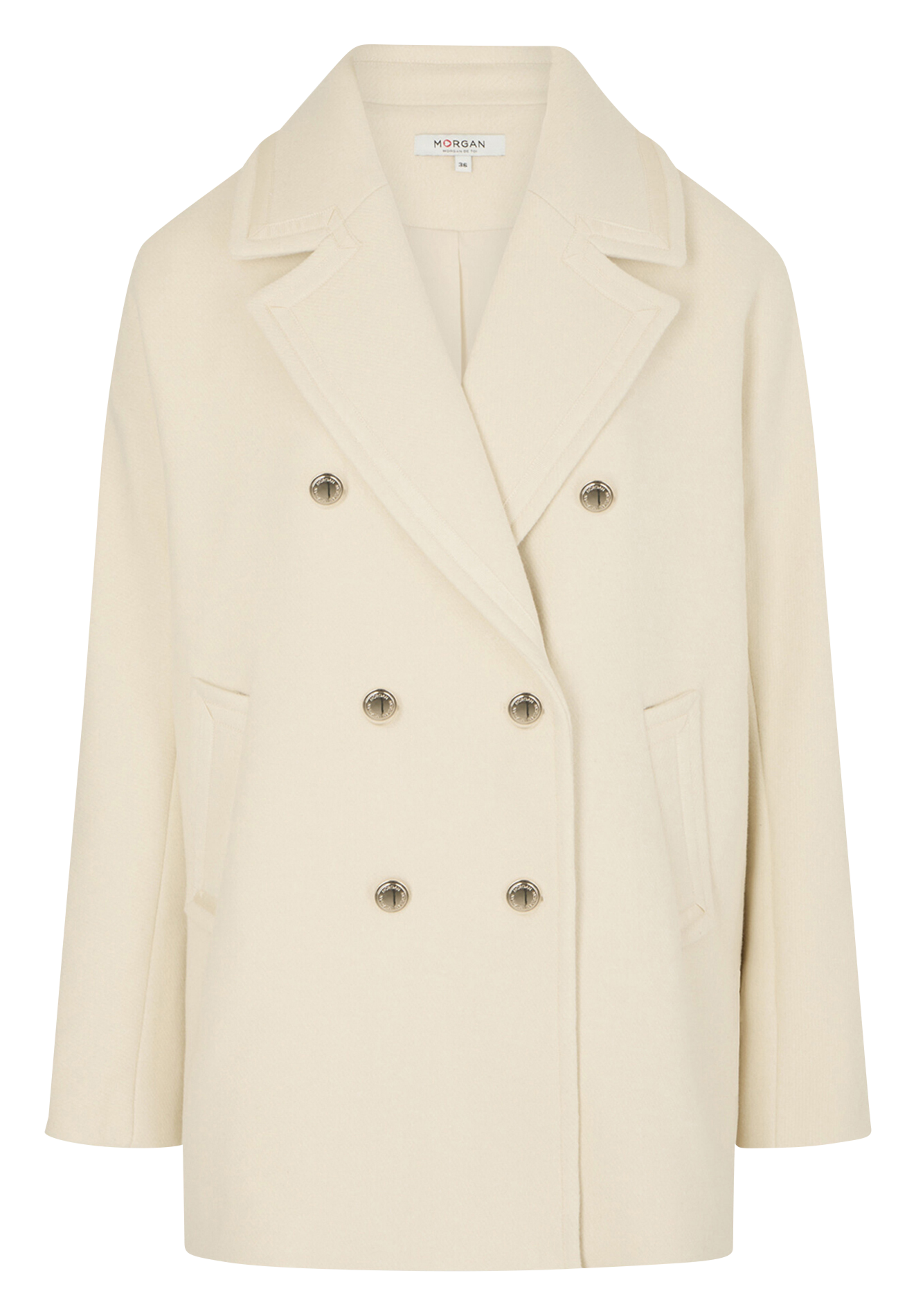 Mid-length buttoned coat MORGAN Beige