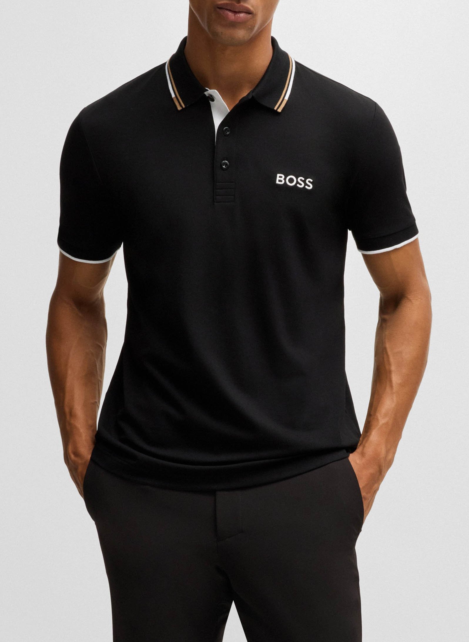 Cotton-blend polo shirt BOSS