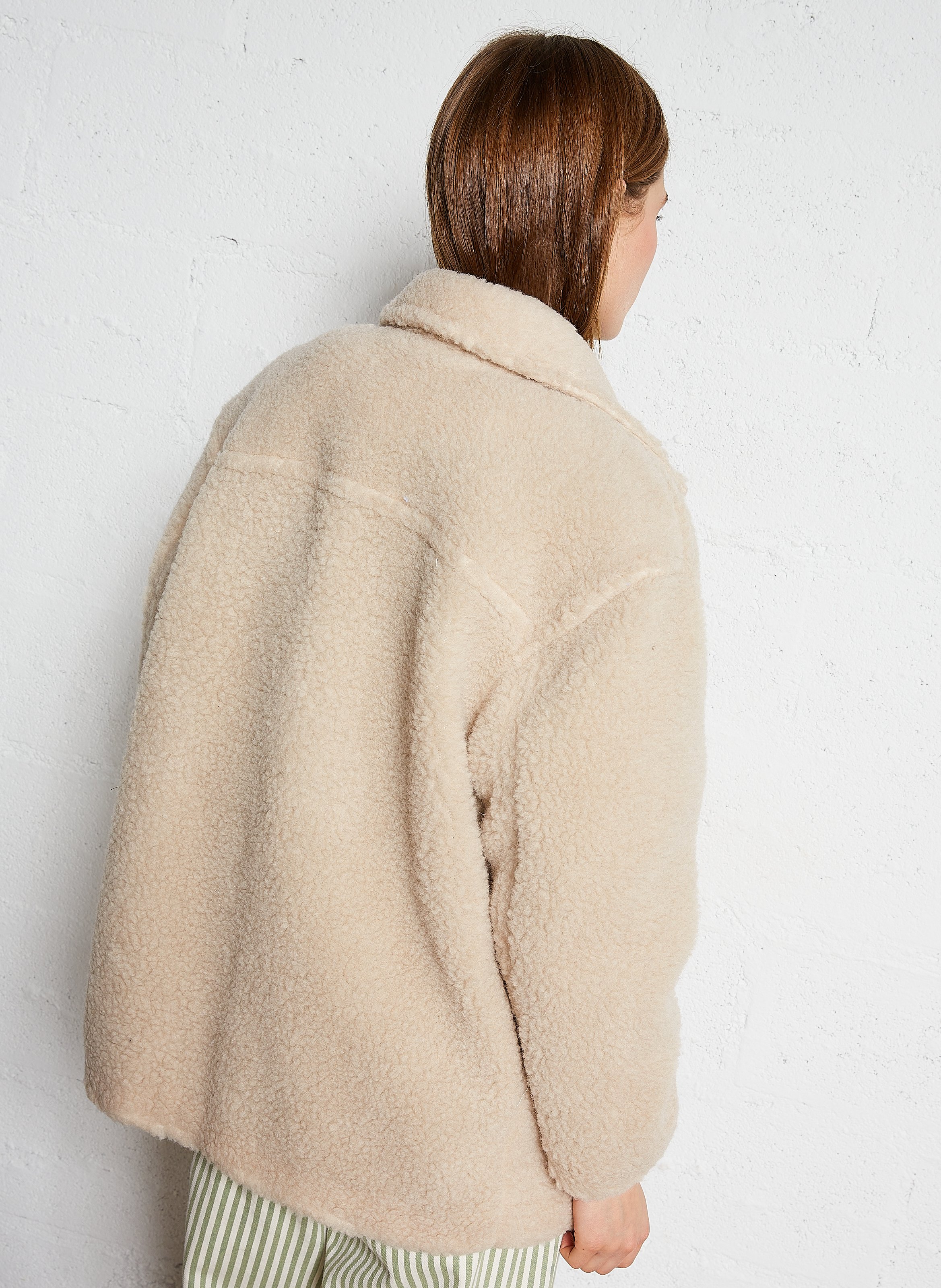 Cropped wool-blend coat AMERICAN VINTAGE Beige