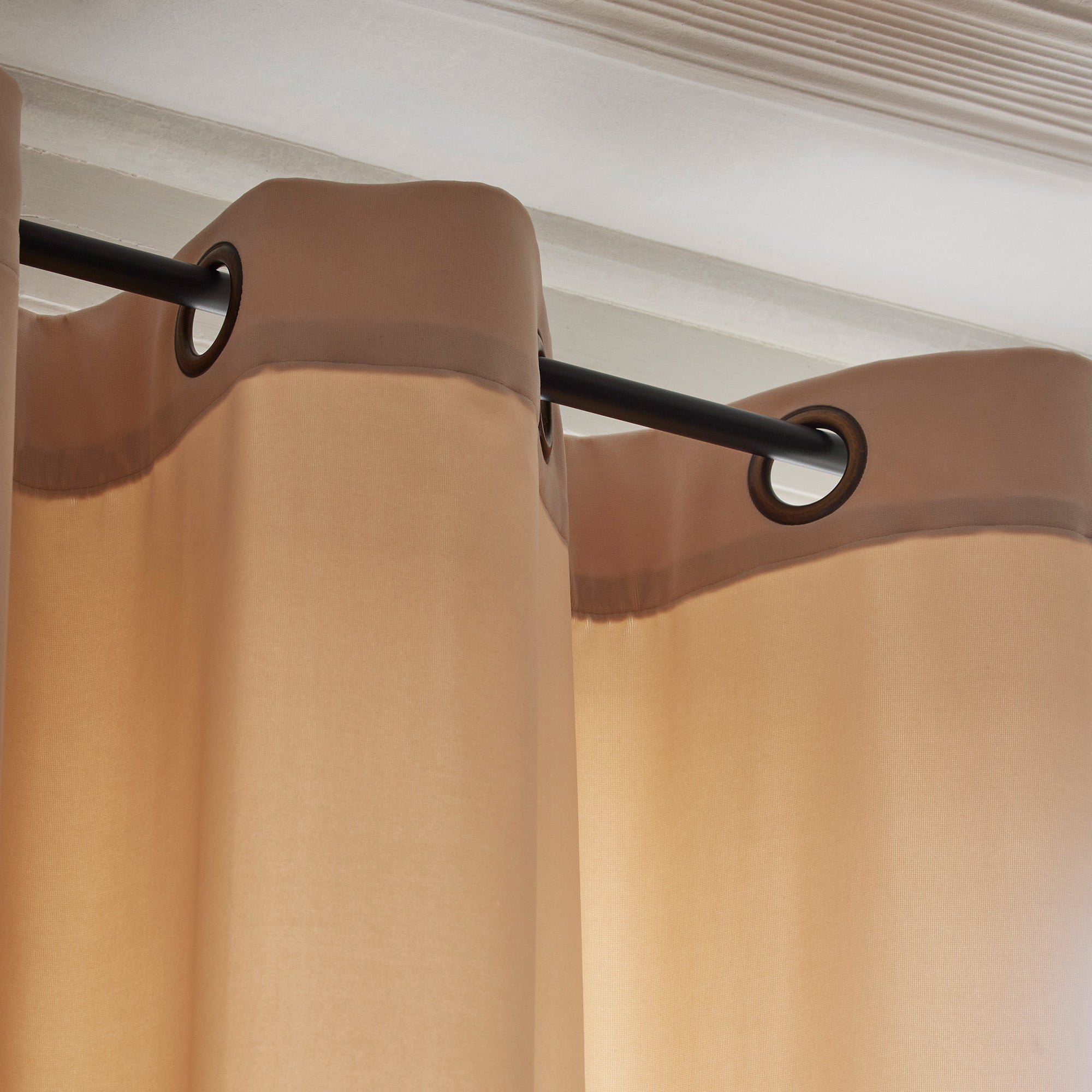MATIA - Curtain with golden eyelets MADURA Beige