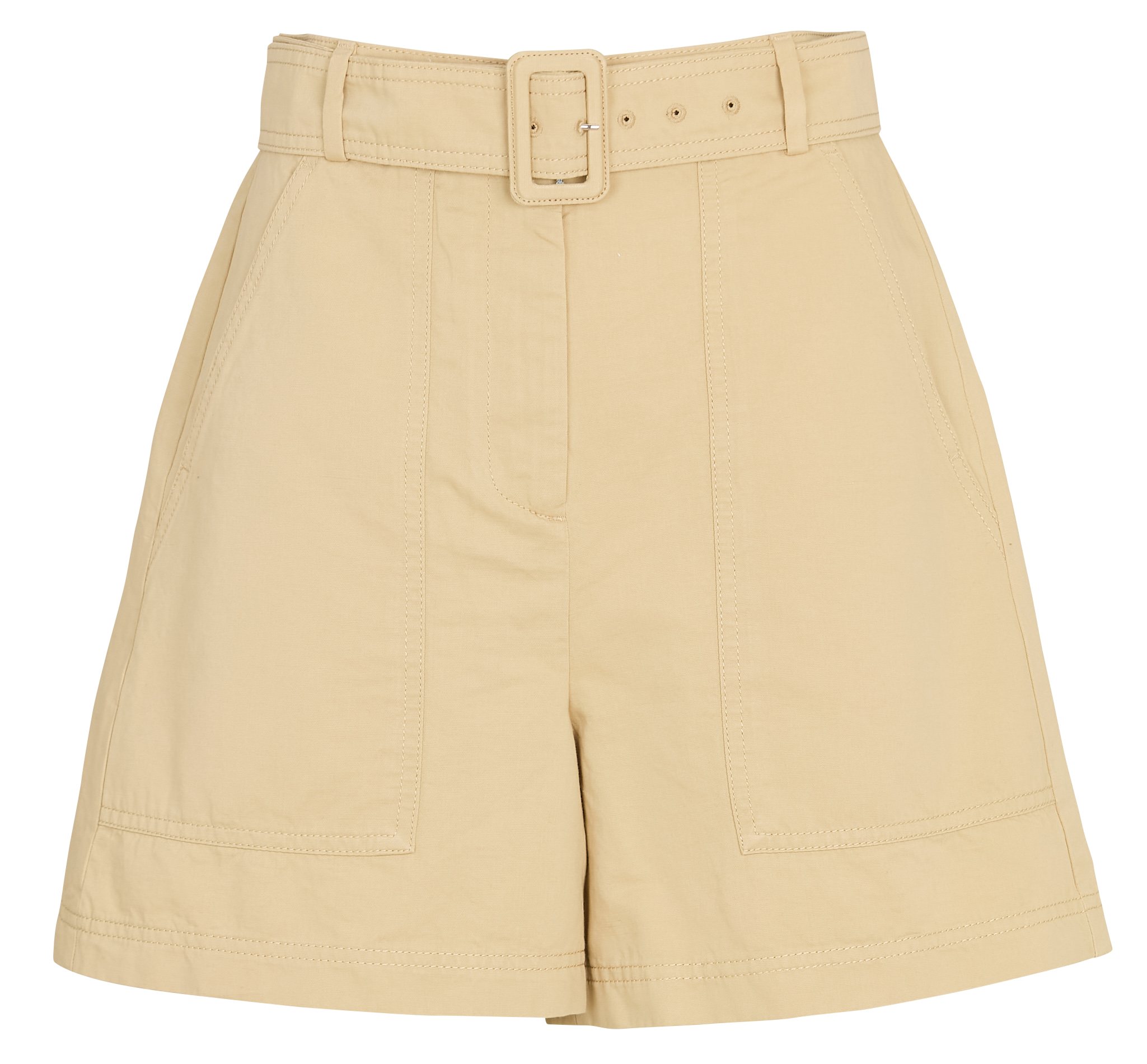 High-waisted straight shorts MAX MARA WEEK END Beige