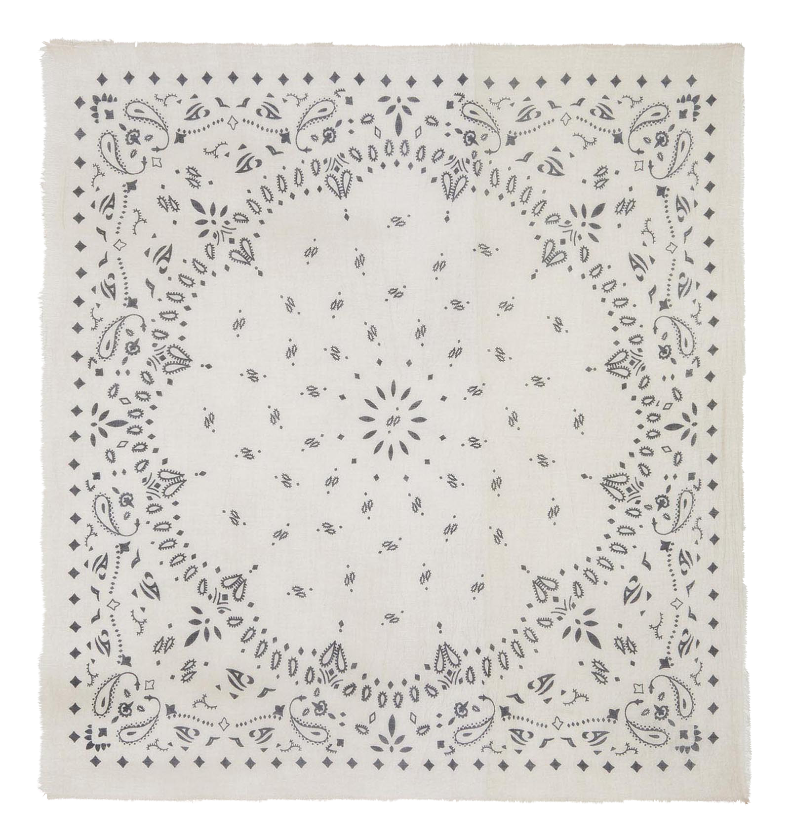 Printed cashmere voile scarf KUJTEN Beige