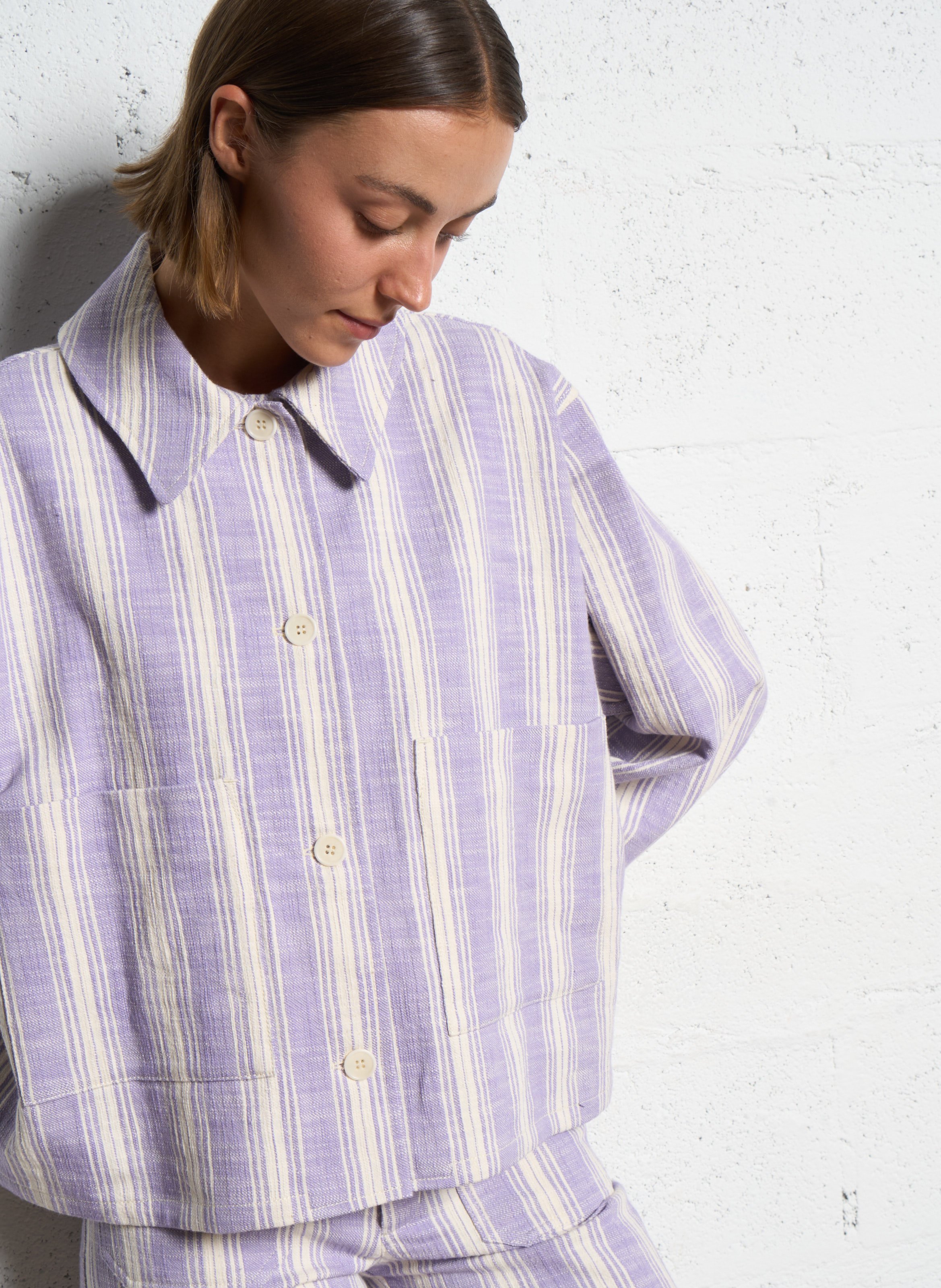 Cotton jacket with classic collar MASSCOB Multicolored