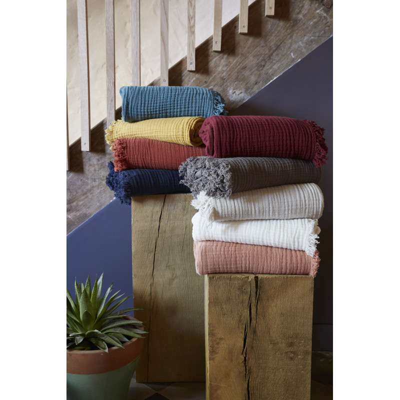 Pure cotton plaid L'EFFET PAPILLON Beige