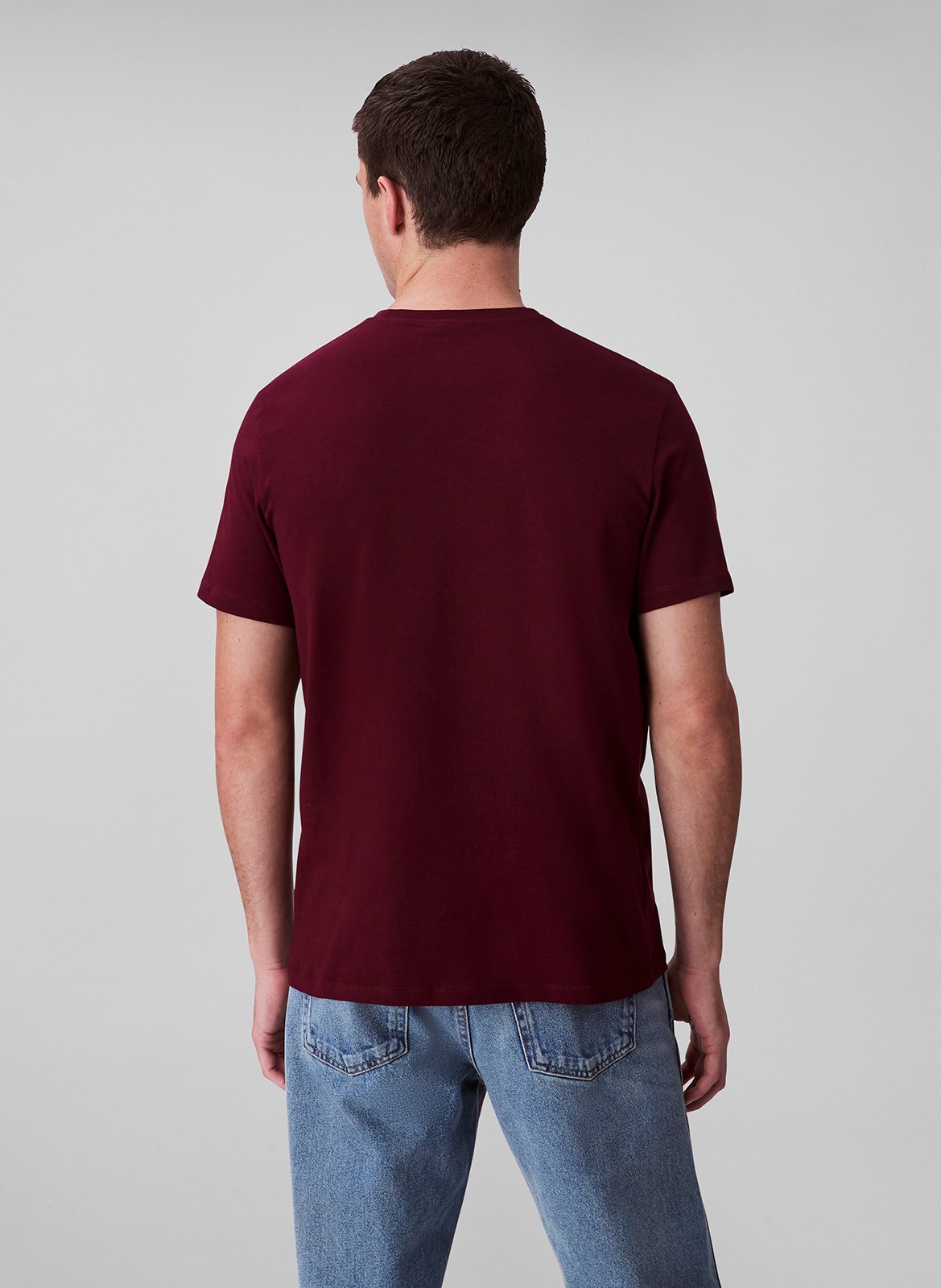 Gerade geschnittenes T-Shirt aus Baumwolle CALVIN KLEIN Rot