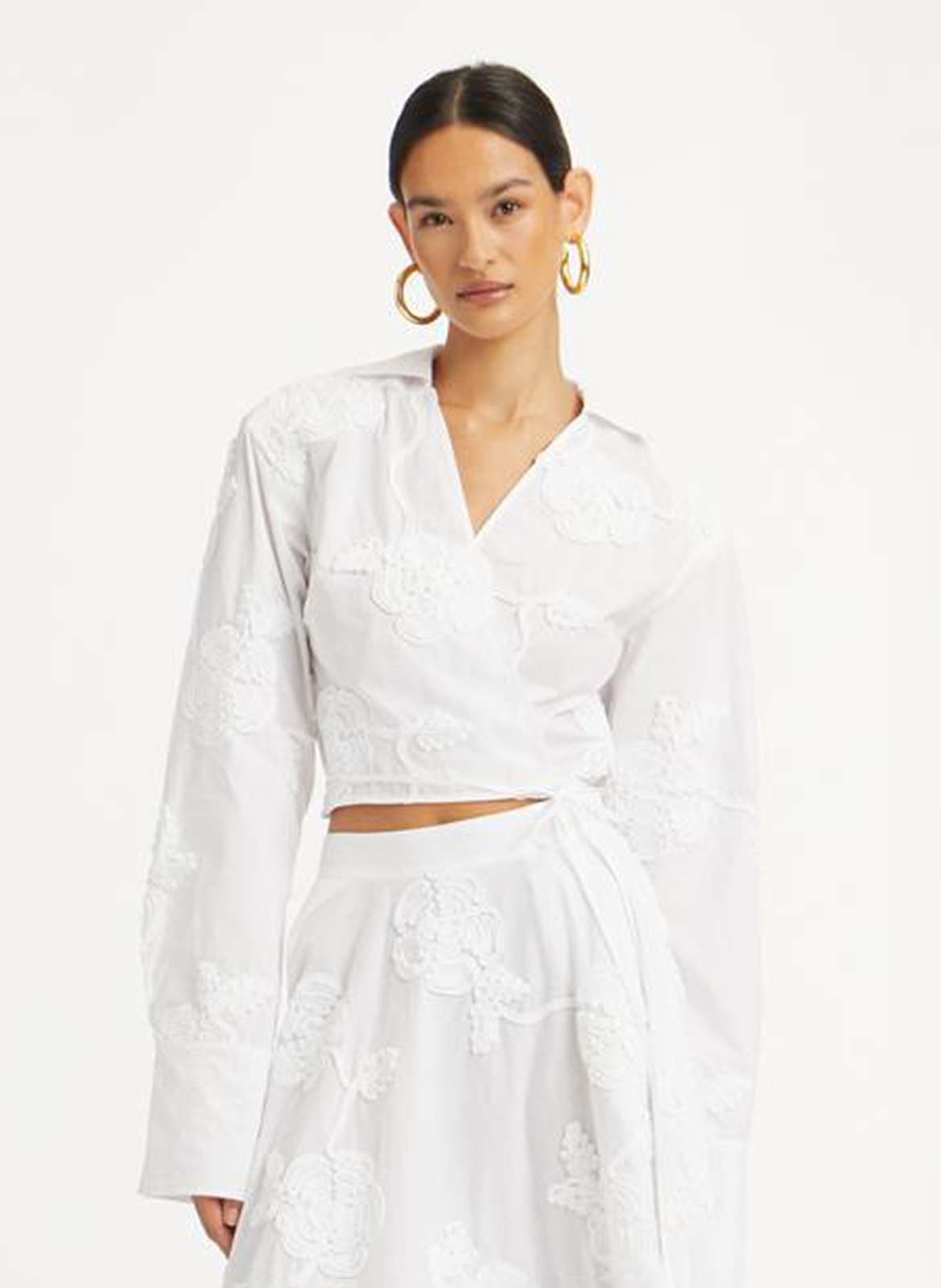 Organic cotton shirt with classic collar ROTATE White