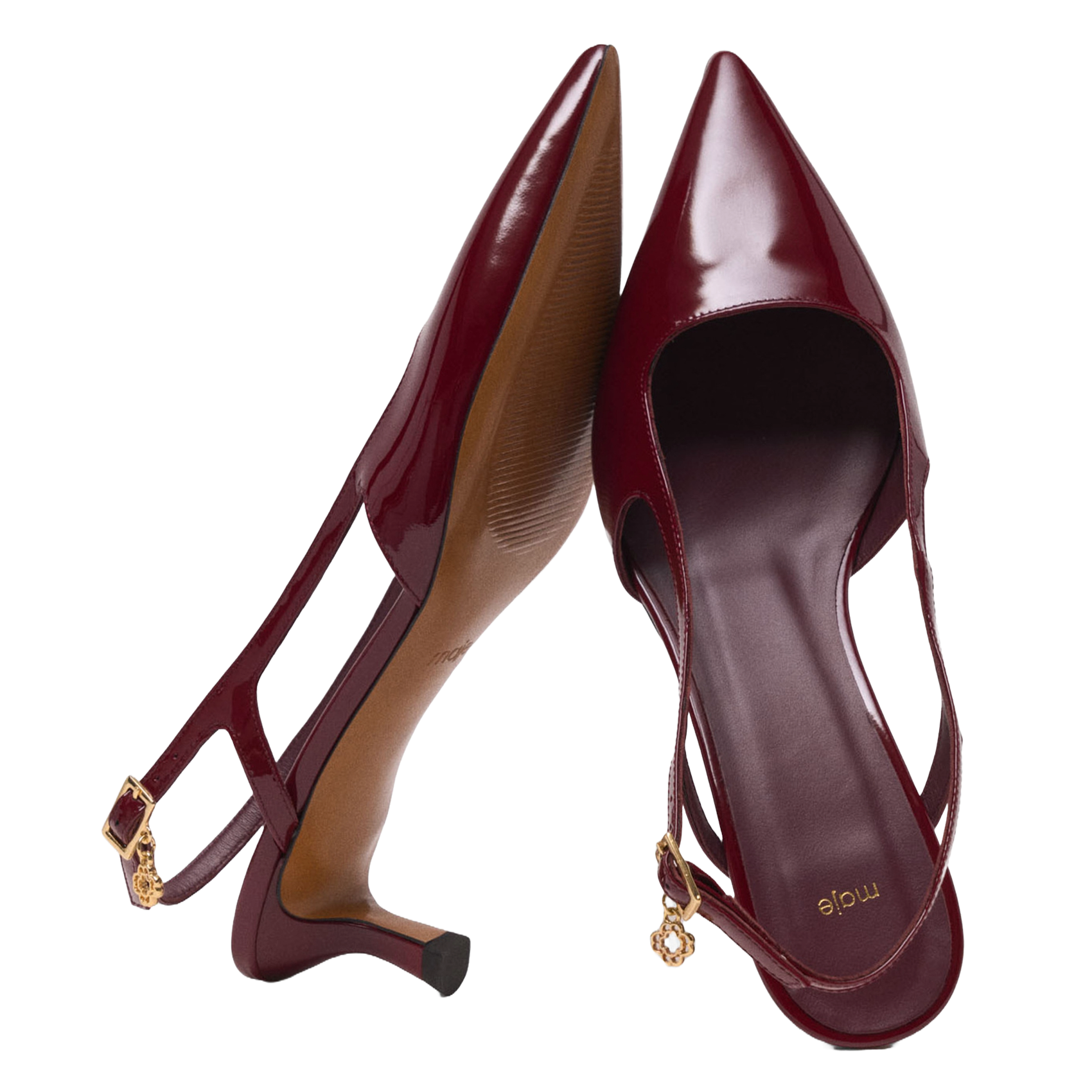 Escarpins en cuir MAJE Rouge