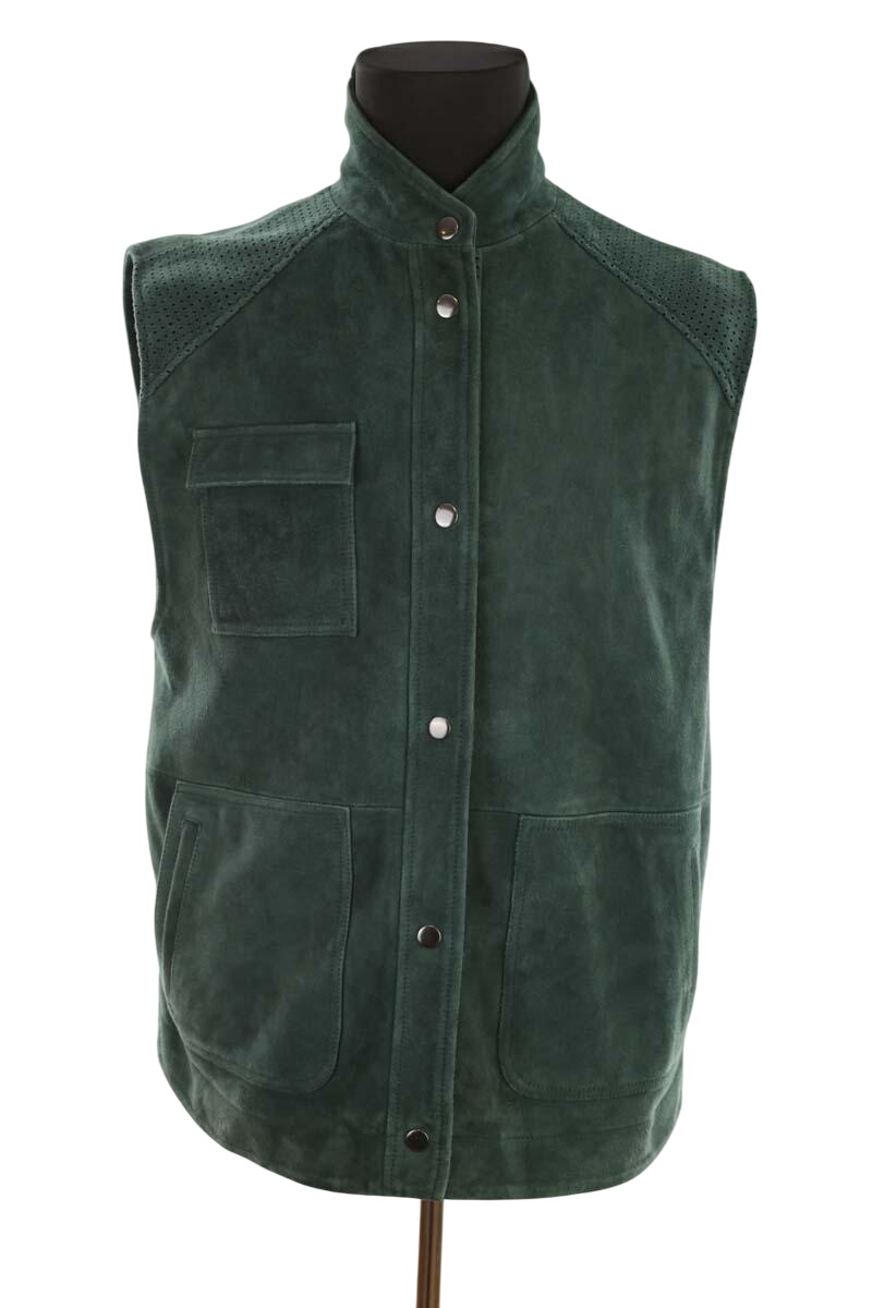 Suede jacket MODETROTTER - Seconde Main Green