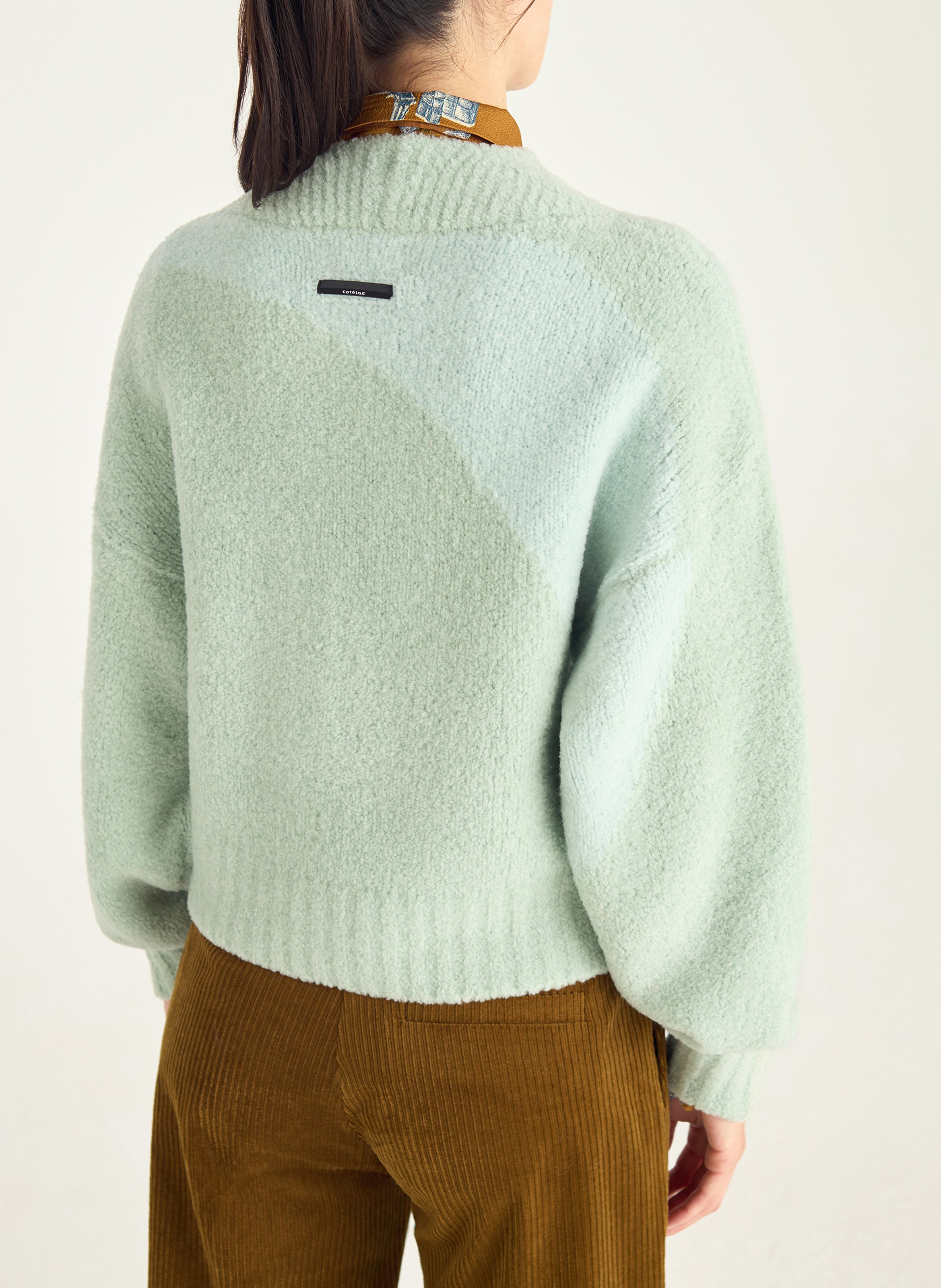 Straight-fit vest van wolmix COTELAC Groen