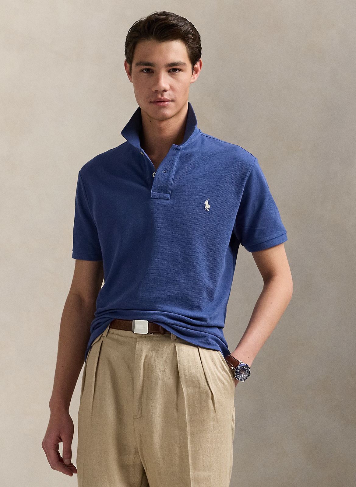 Polo slim-fit en coton POLO RALPH LAUREN Bleu