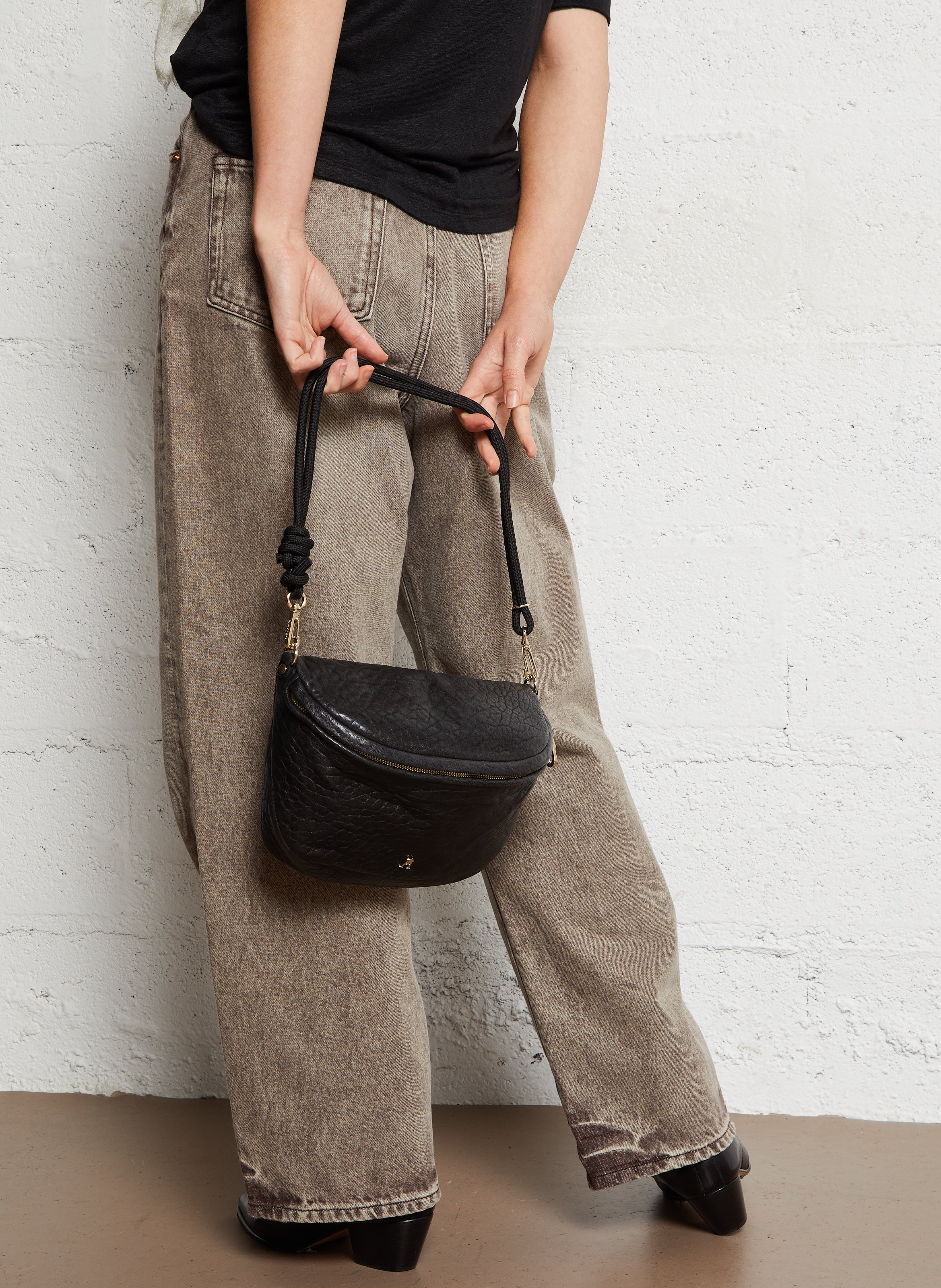 Sac banane en cuir CRAIE STUDIO Noir