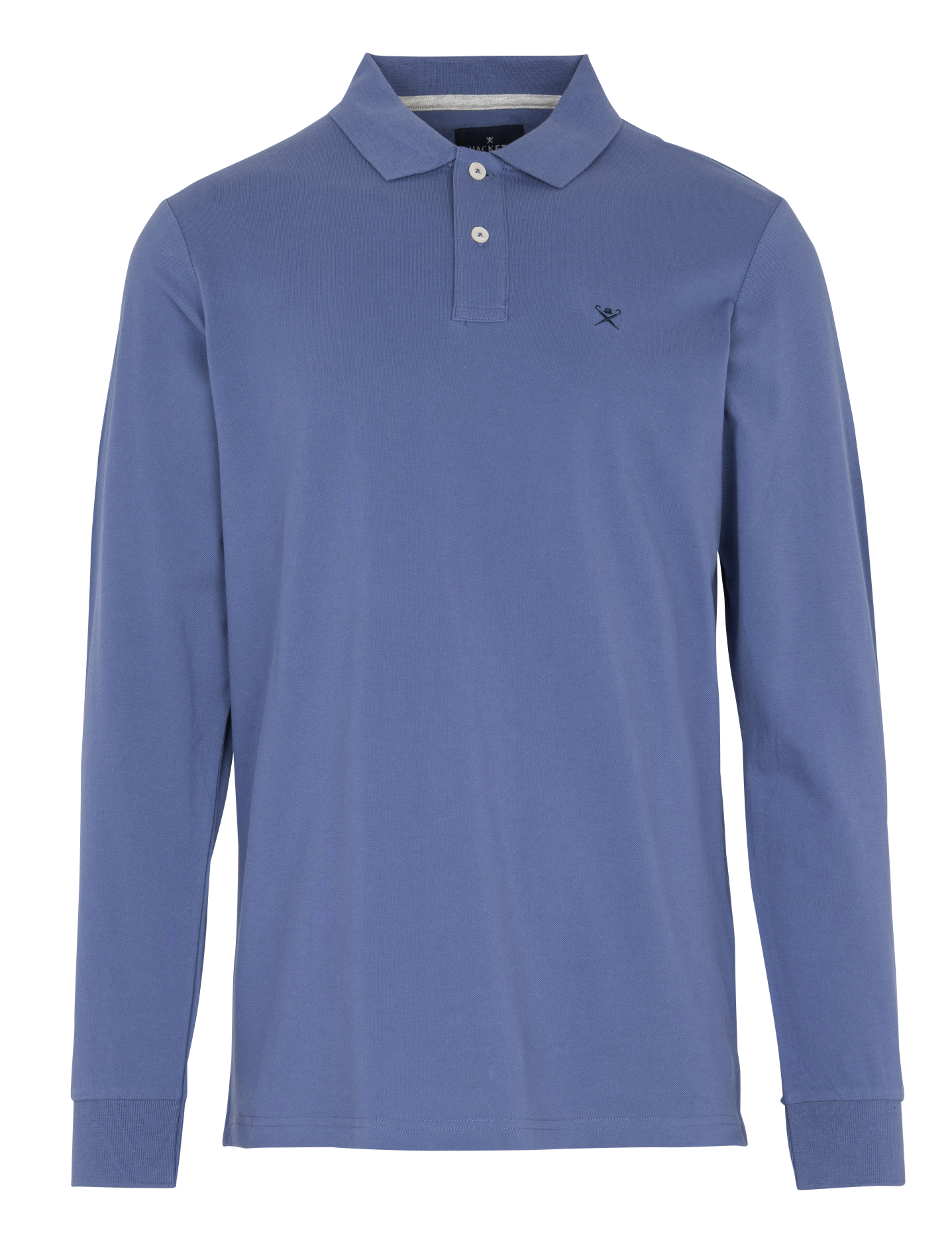 Polo manches longues en coton HACKETT Bleu