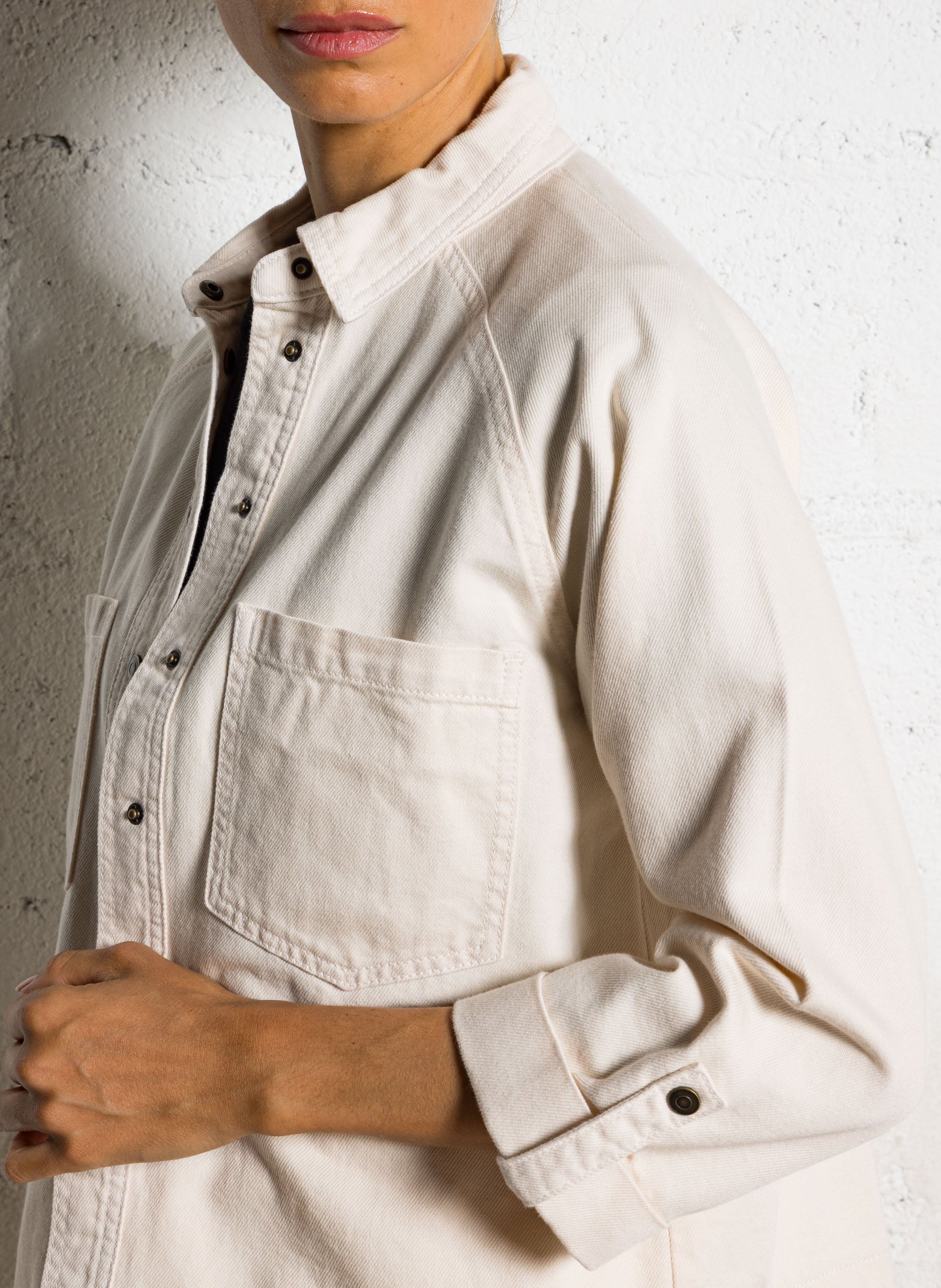 Surchemise oversize en coton MAISON 123 Beige