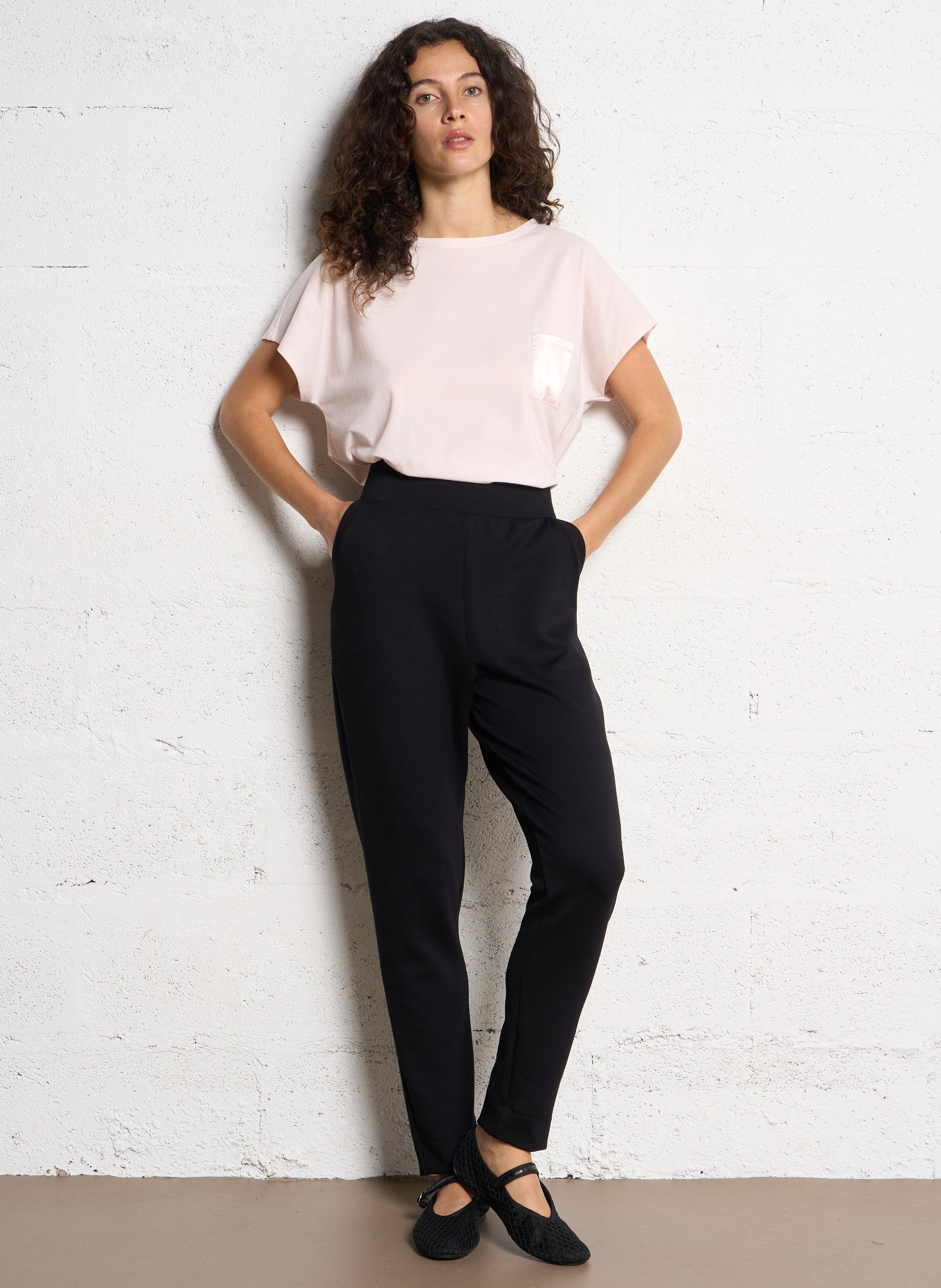 Oversized cotton blend t-shirt REPETTO Pink