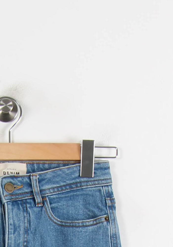 Cropped slim jeans with studs SEZANE - Seconde main Blue