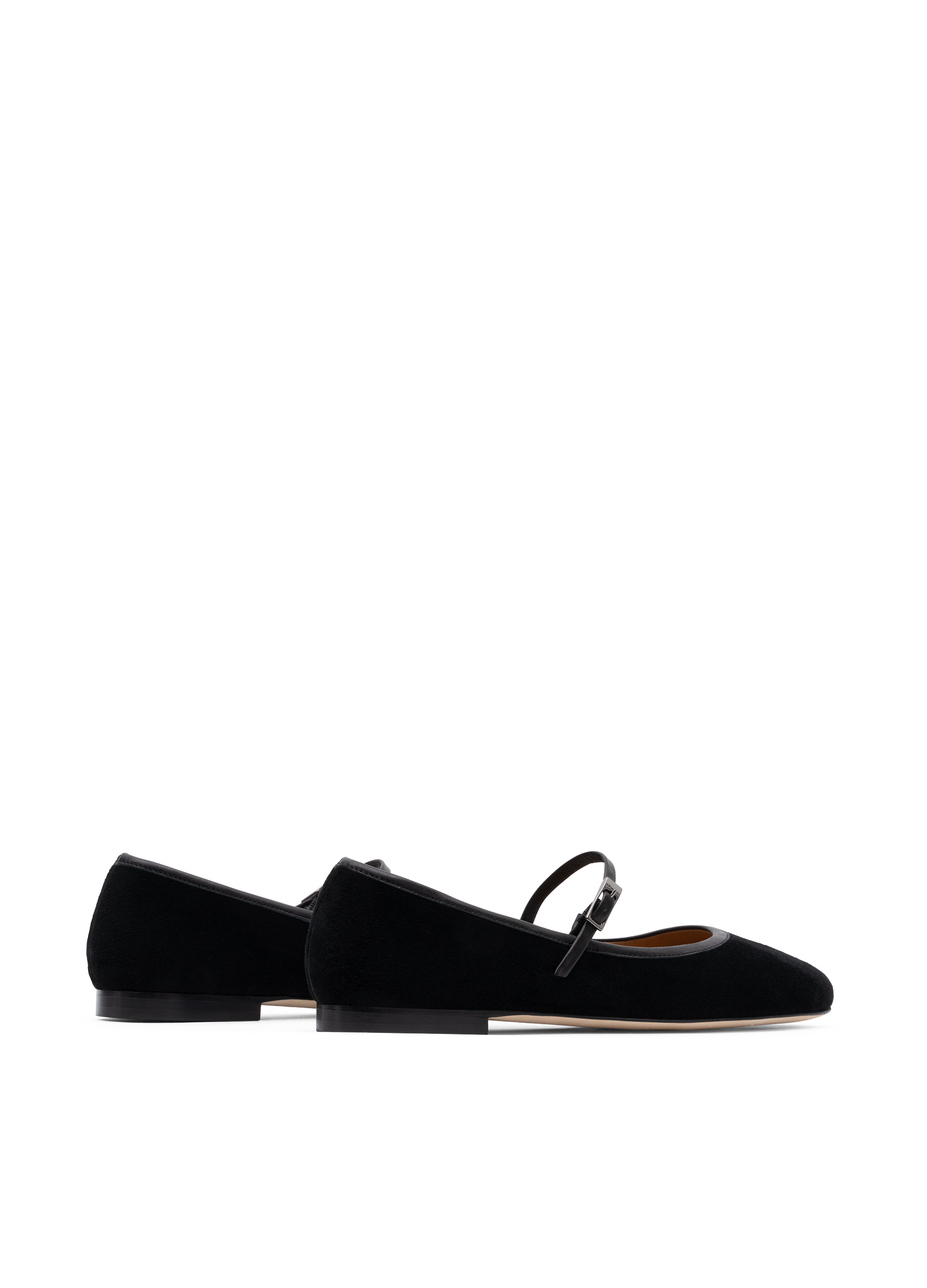 Black goat leather ballet flats PARALLELE PARIS Black