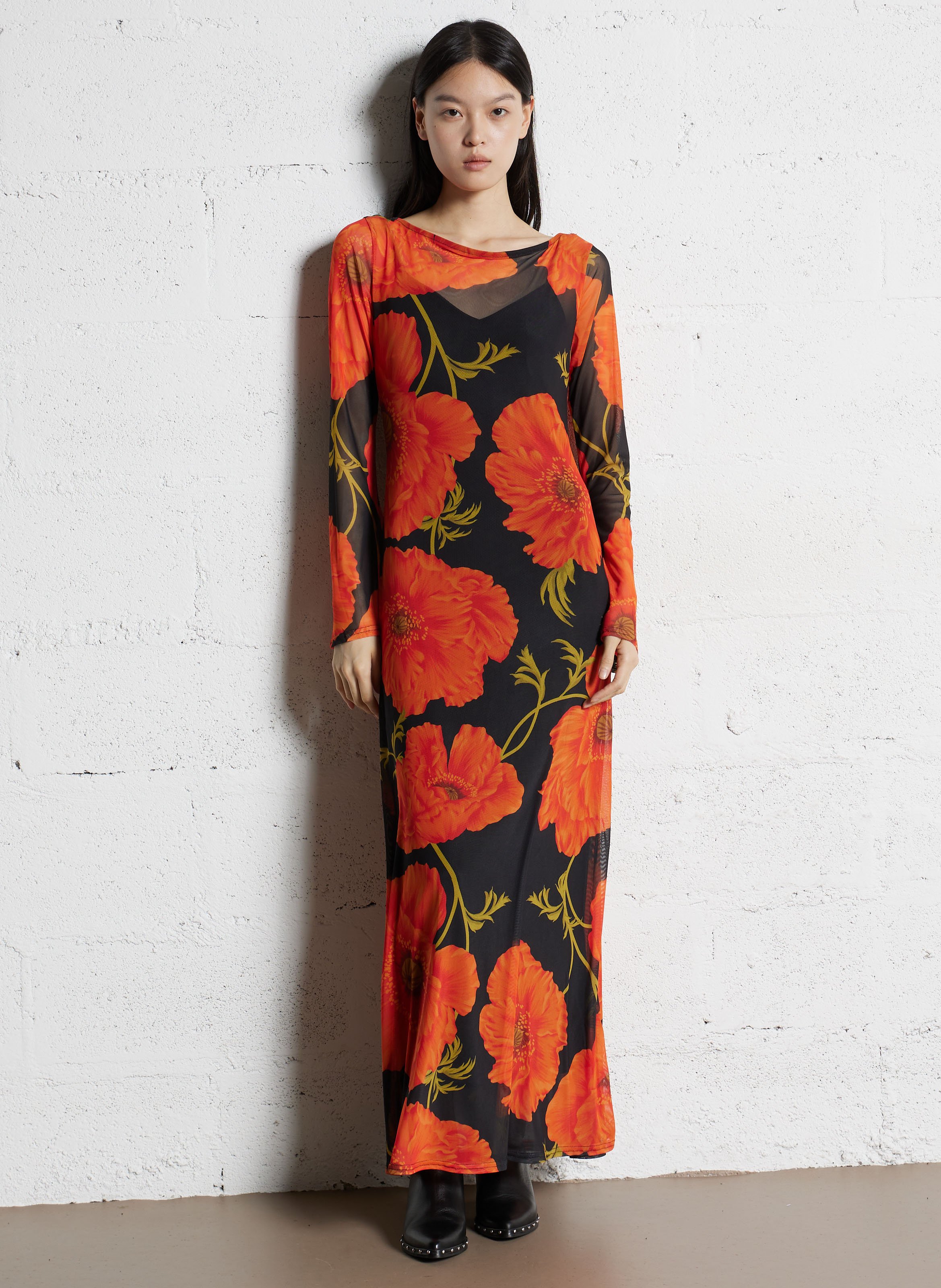 Robe longue col rond imprimée NEVER FULLY DRESSED Multicolore