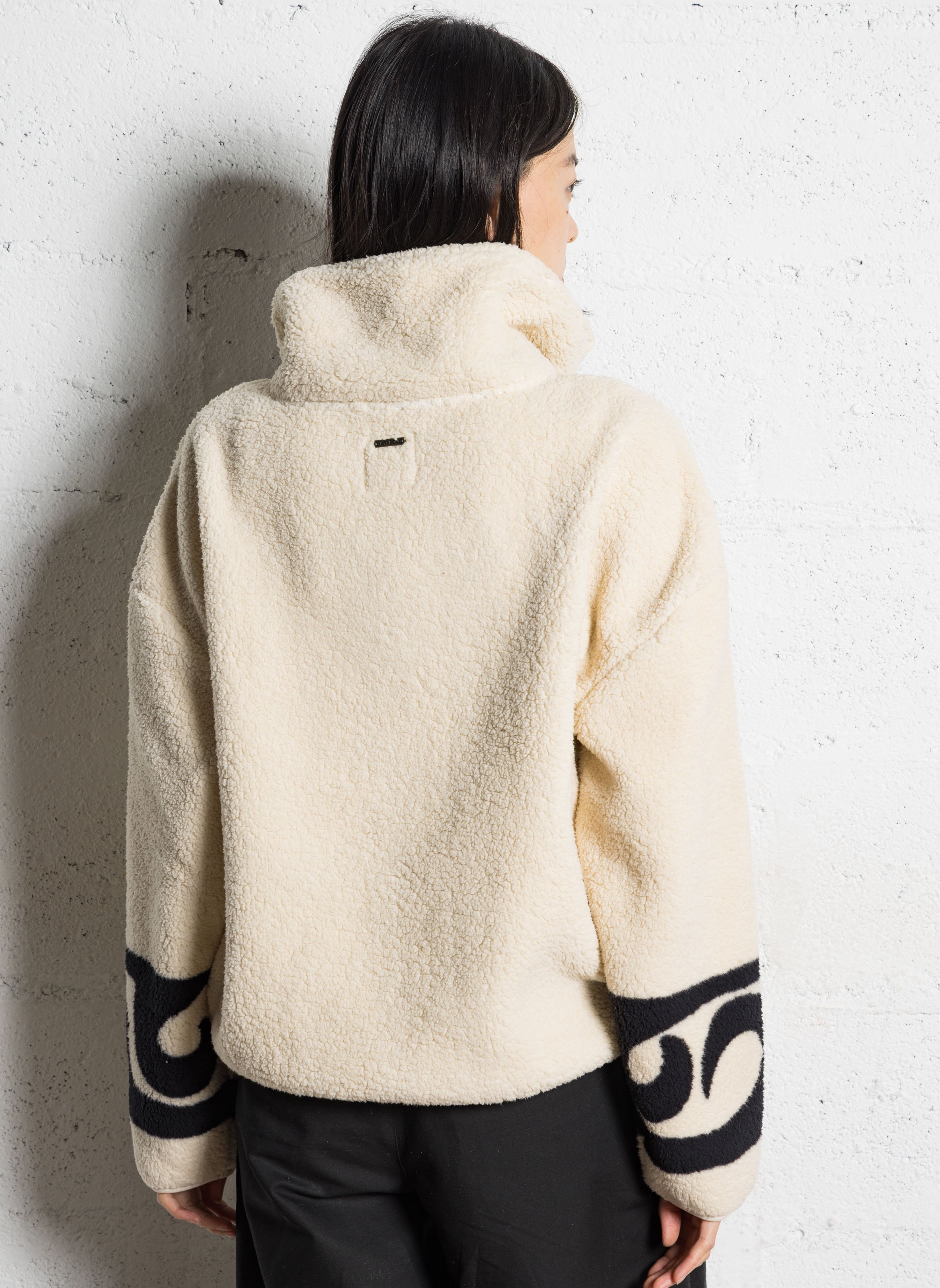 Polaire oversize col montant zippé BILLABONG Beige