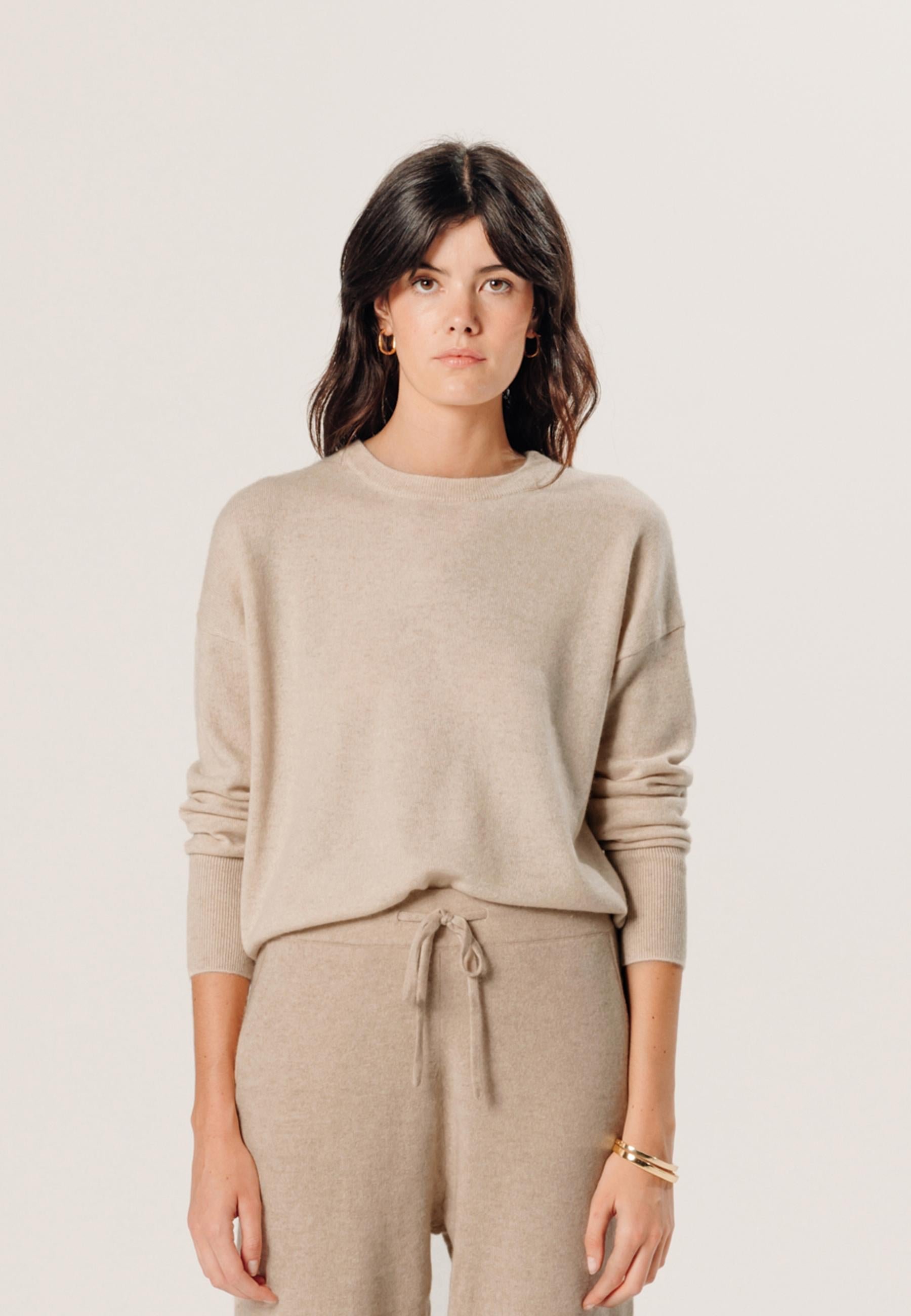 Belted cashmere sweater RODIER White