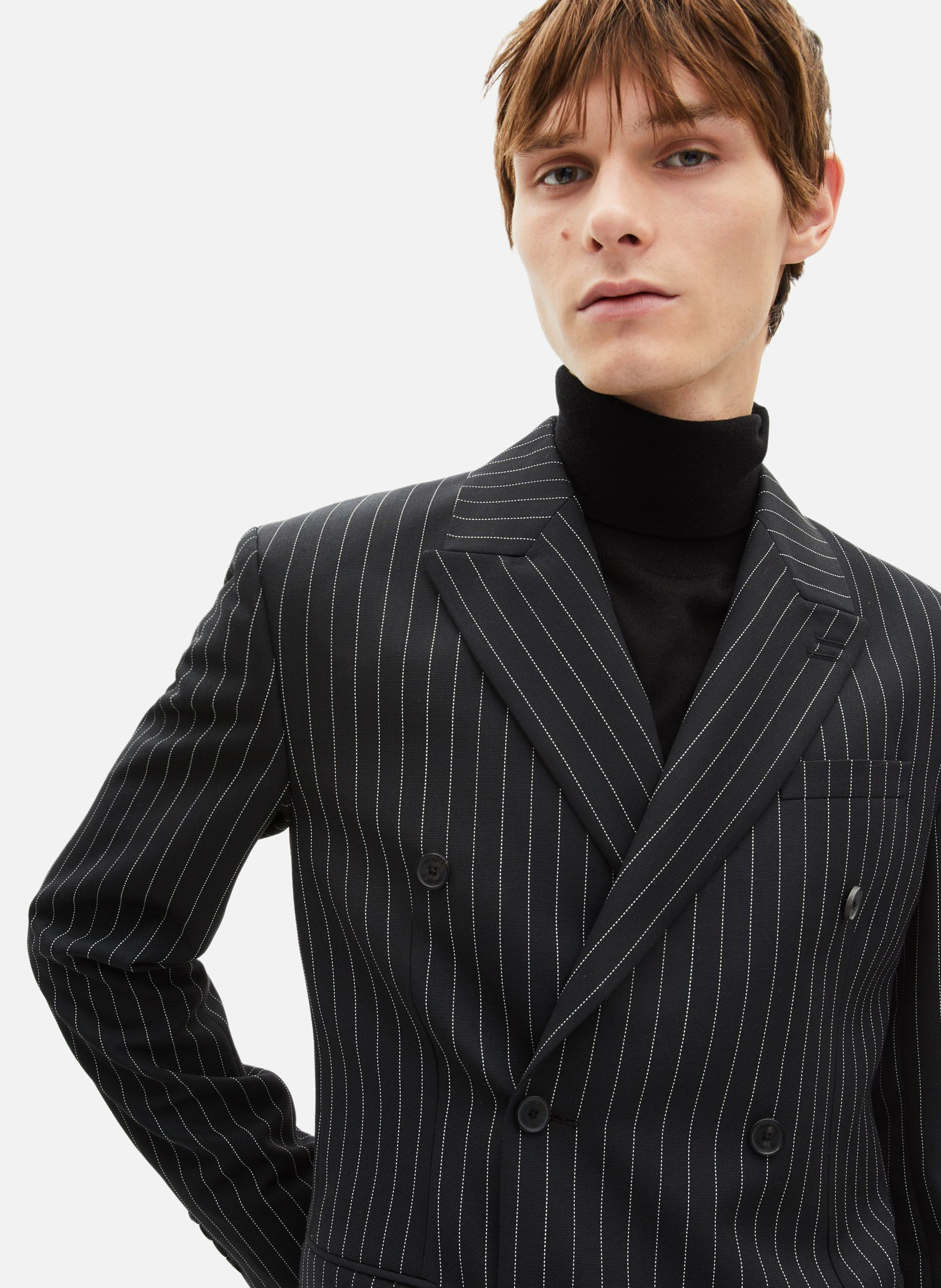 Cross Striped Jacket THE KOOPLES Black