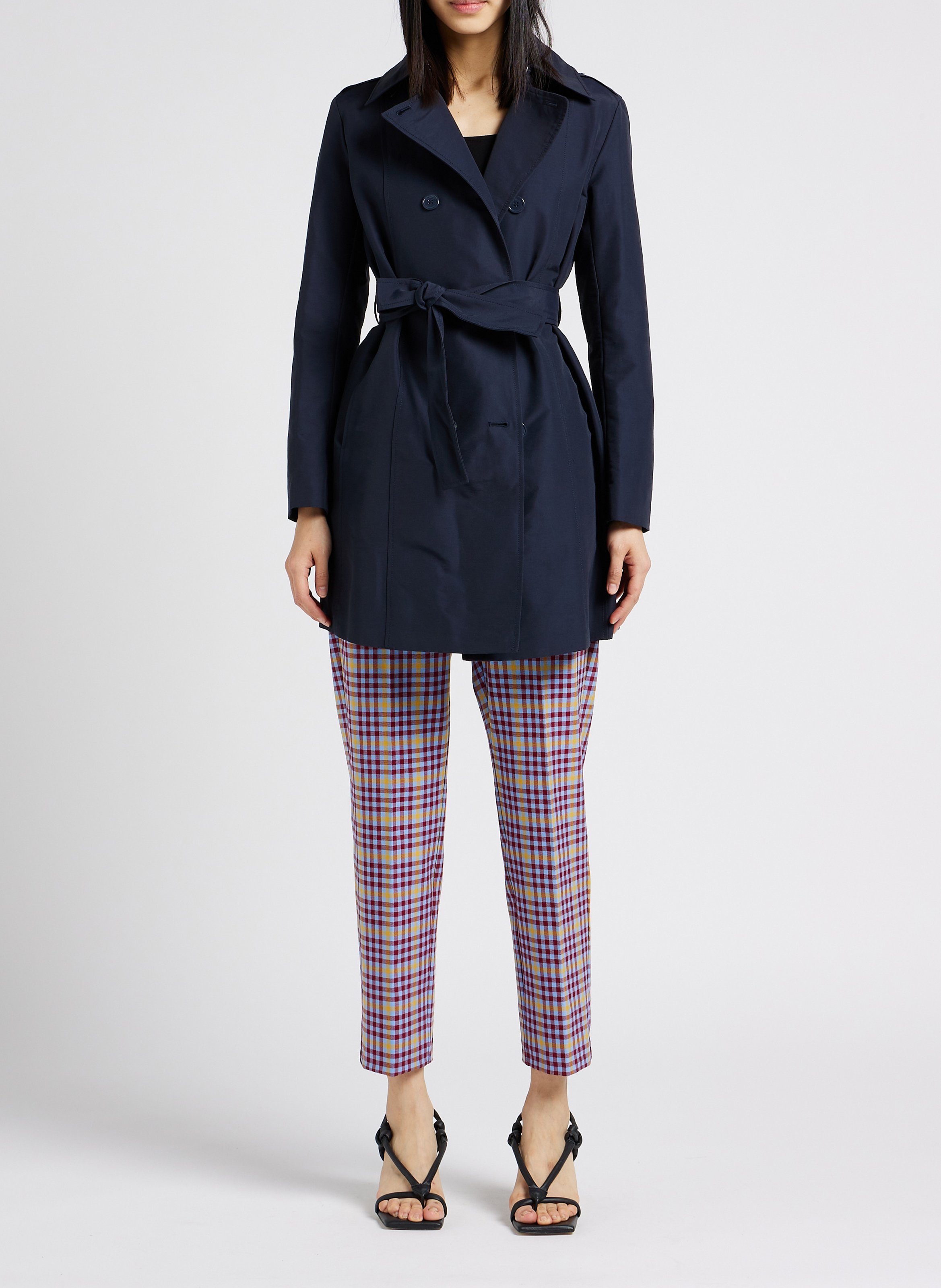 Sandalen van glad leer met hak ALOHAS Zwart