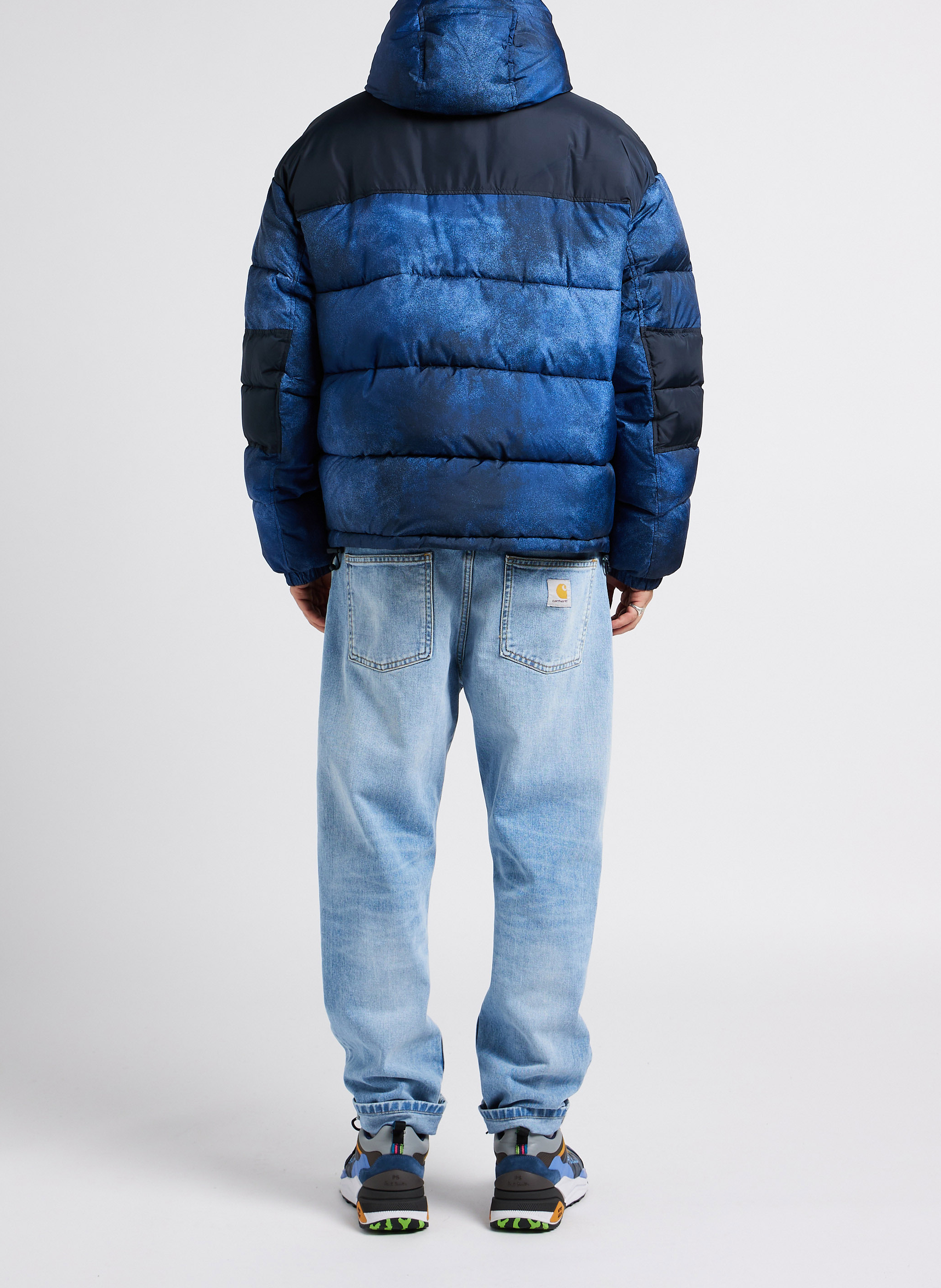 Donsjack met opstaande kraag en capuchon ARMANI EXCHANGE Blauw