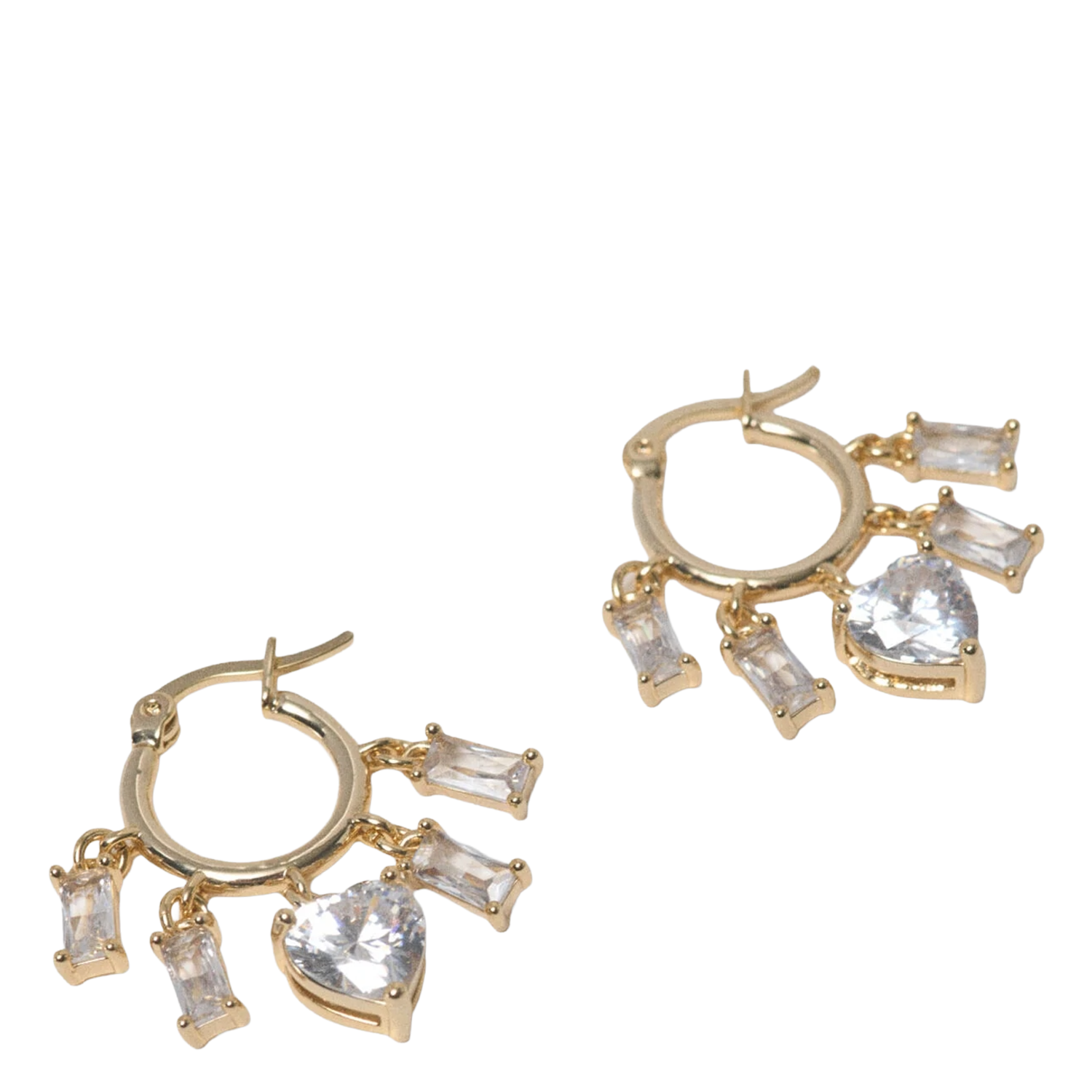 Oorbellen met strass van messing MAJE Goudkleurig