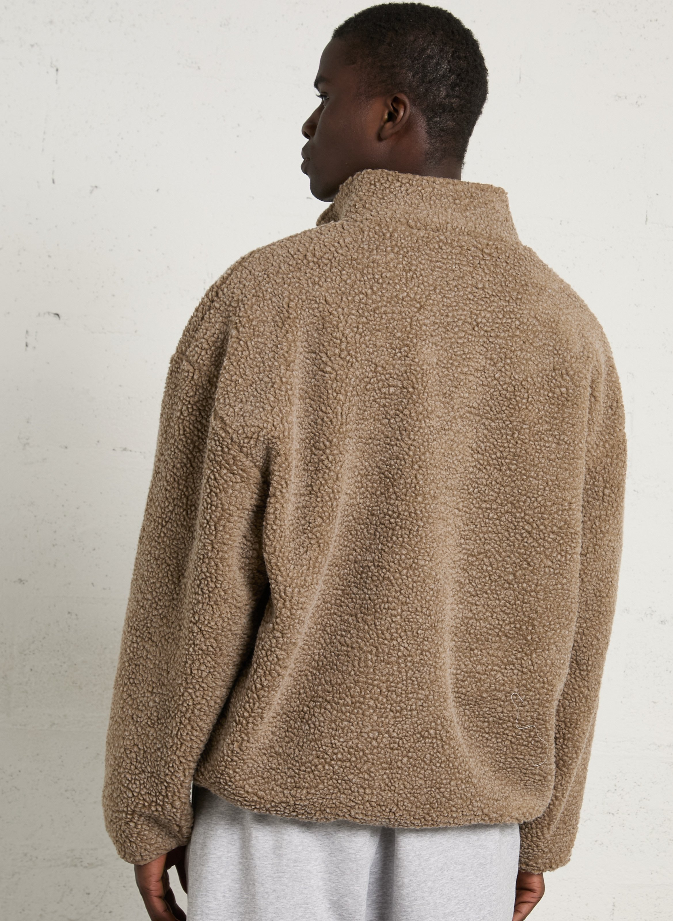 High-neck sherpa jacket AMERICAN VINTAGE Brown