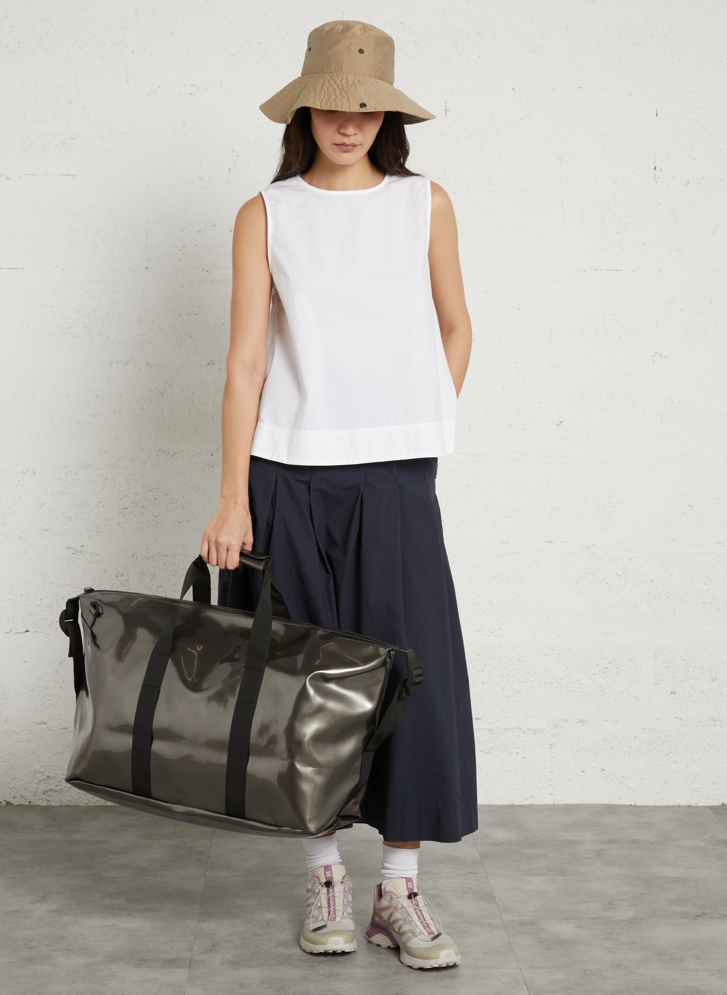 Weekender aus Kunstleder RAINS Silber