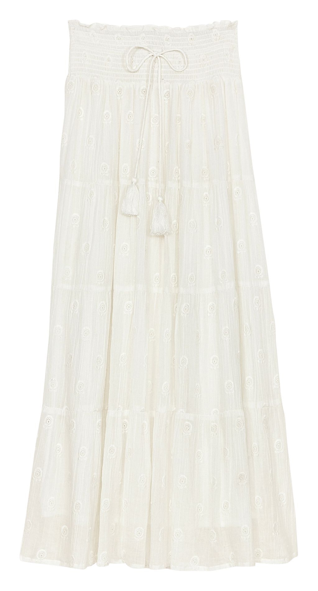 Anaïs cotton midi skirt M.A.B.E White