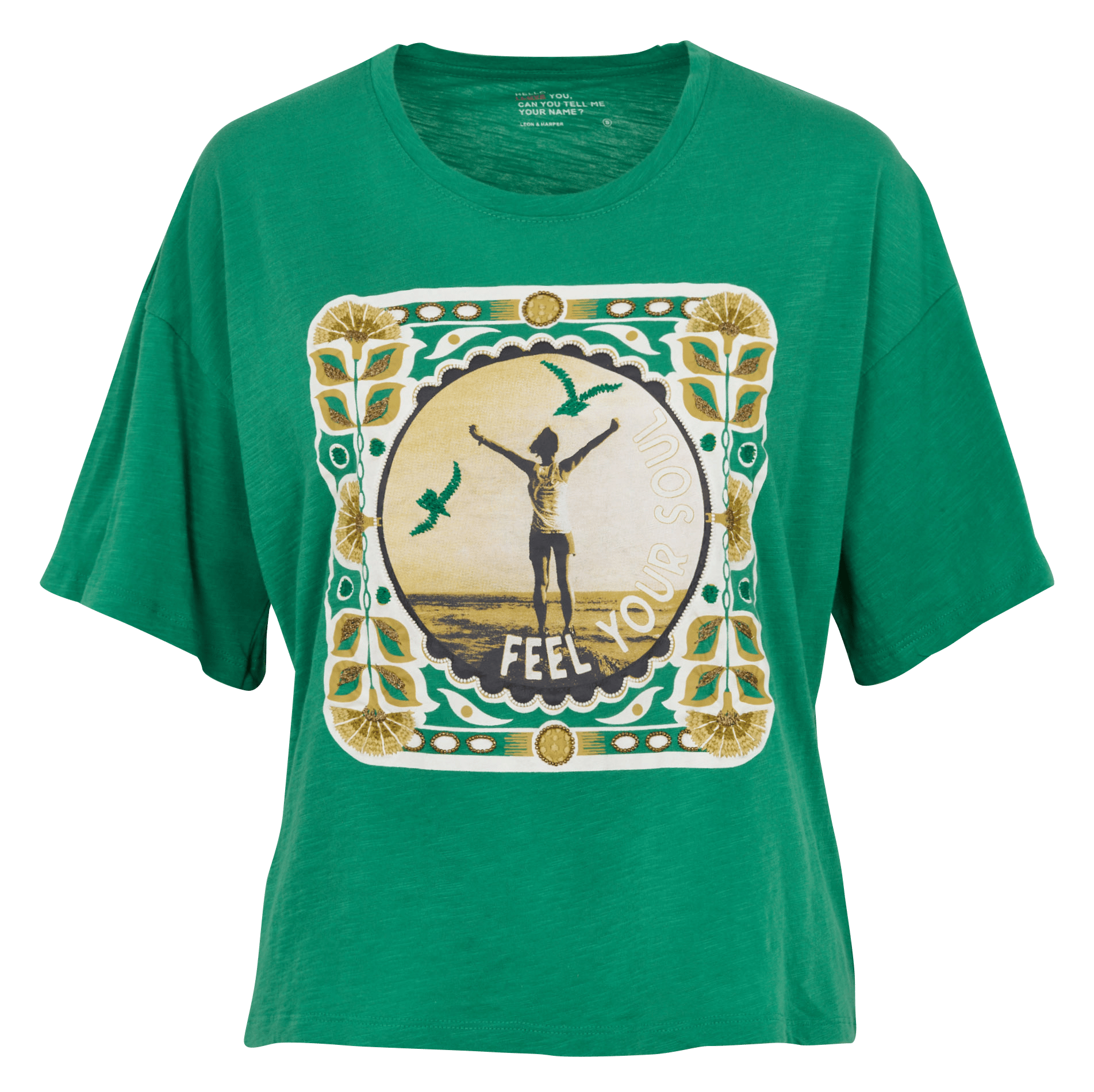 Rundhals-T-Shirt aus Bio-Baumwolle LEON & HARPER