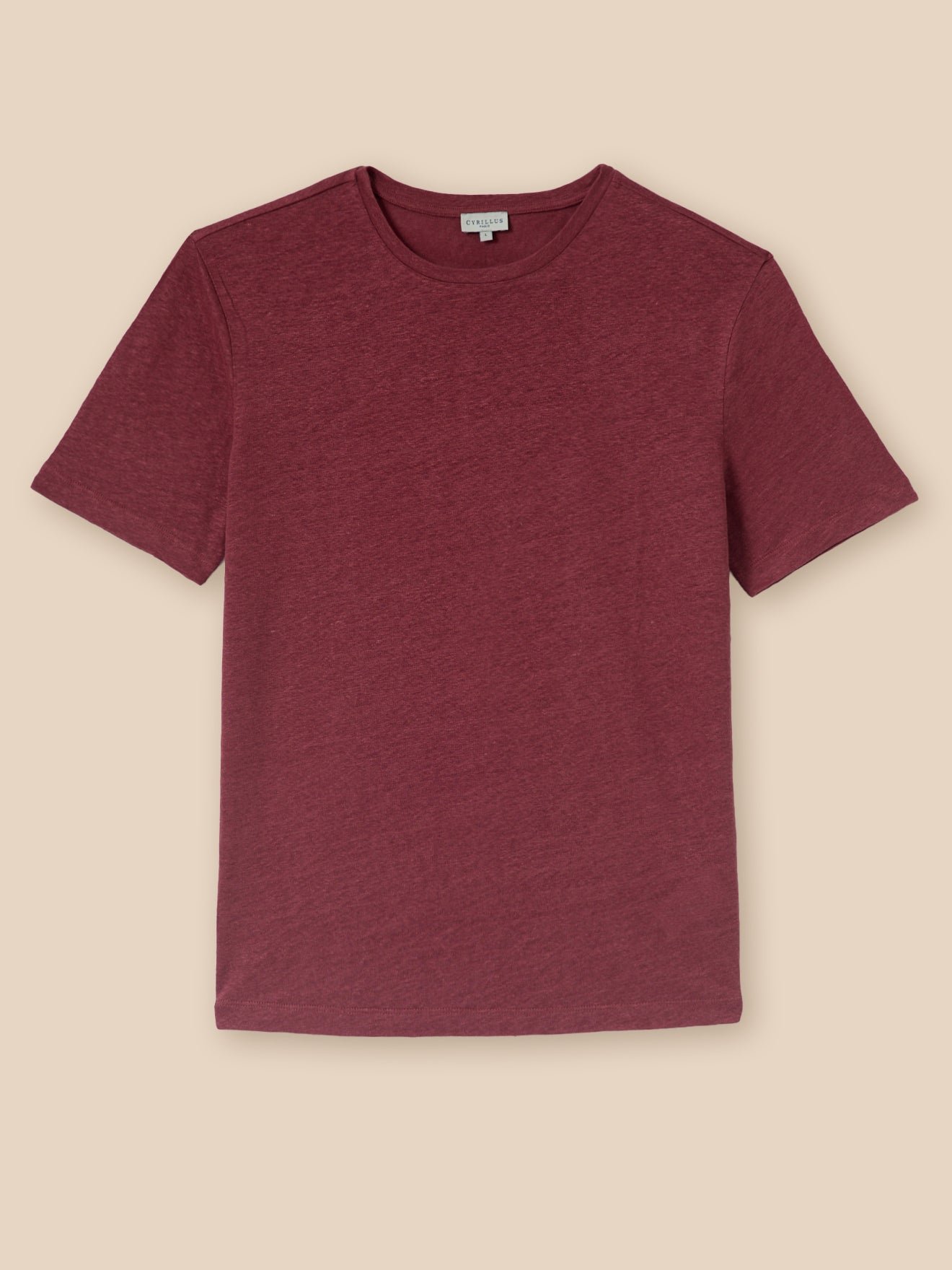 Linen round neck T-shirt CYRILLUS Red