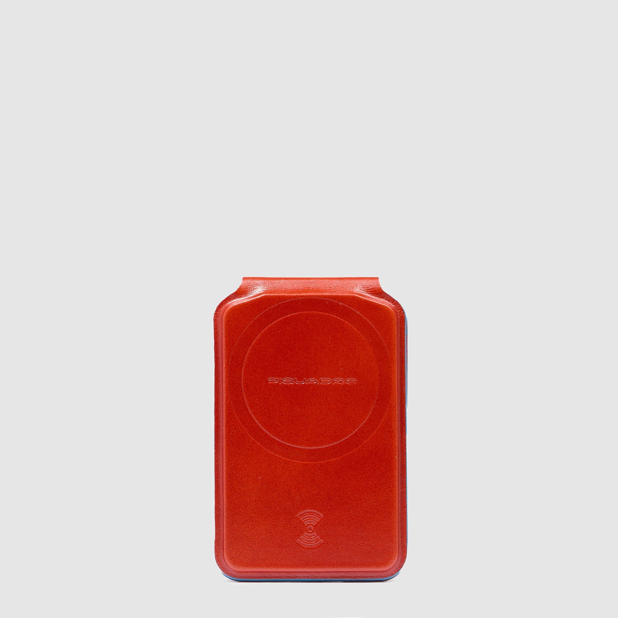 Portefeuille magsafe avec traqueur rechargeable PIQUADRO Marron