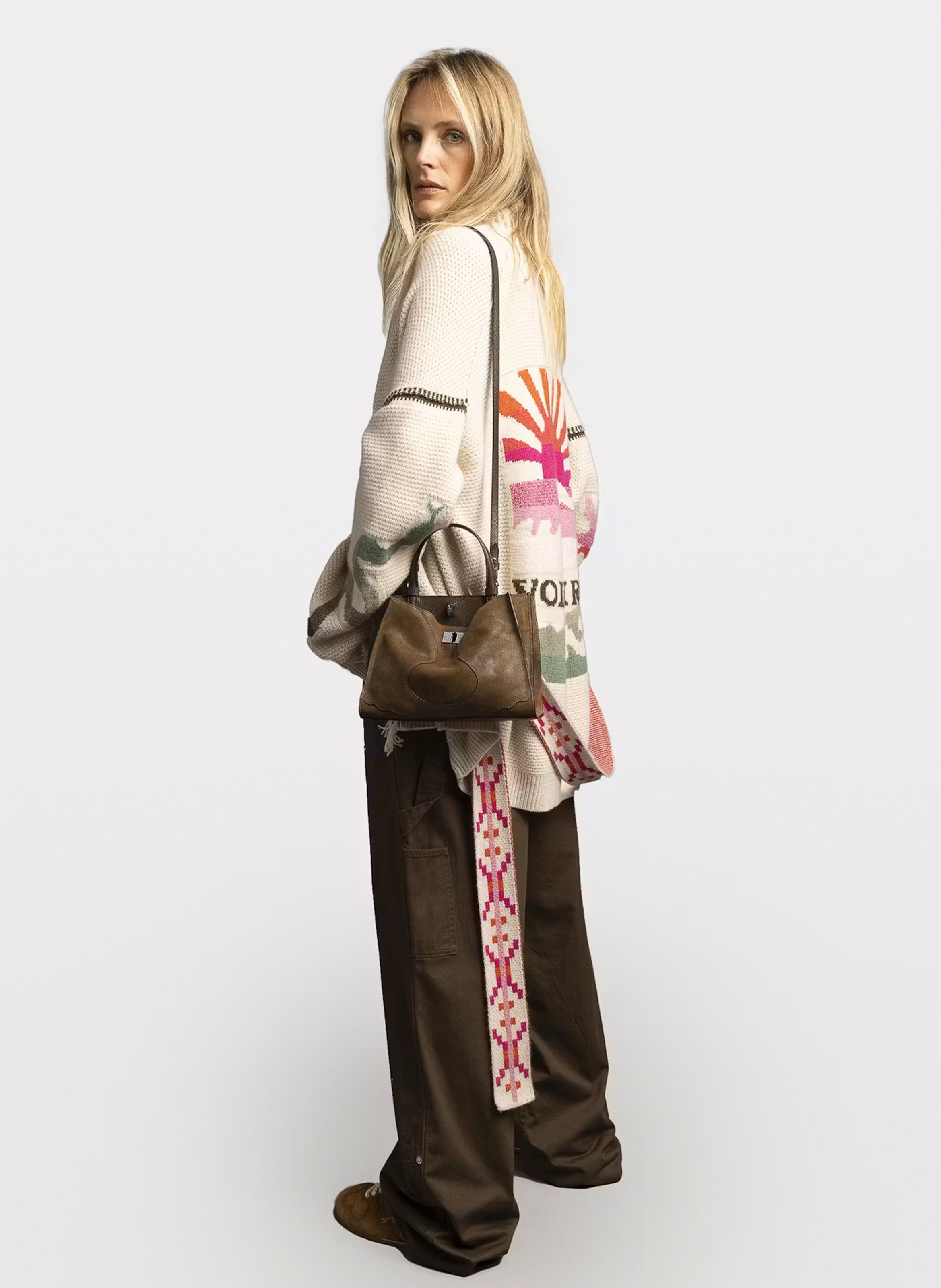 Sac cabas en cuir ZADIG&VOLTAIRE Marron