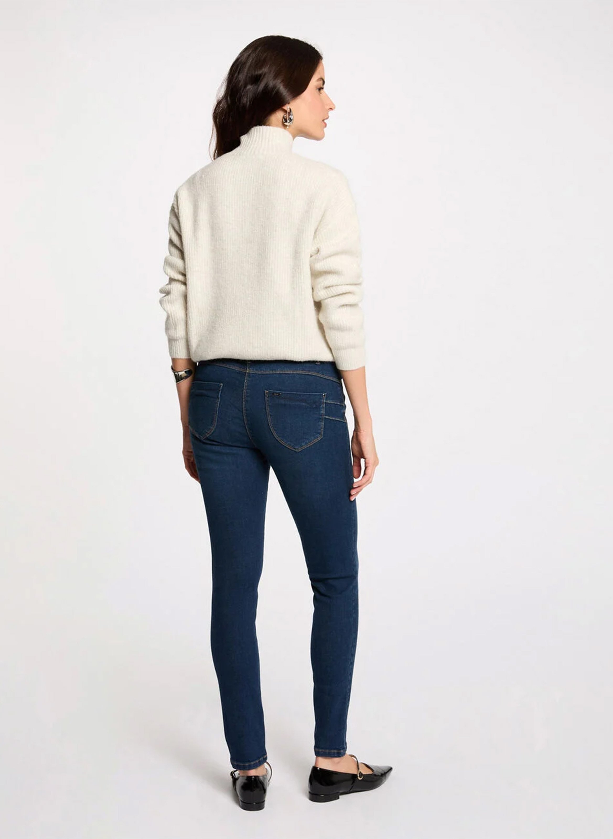 Jean slim-fit brut en coton mélangé MORGAN Bleu