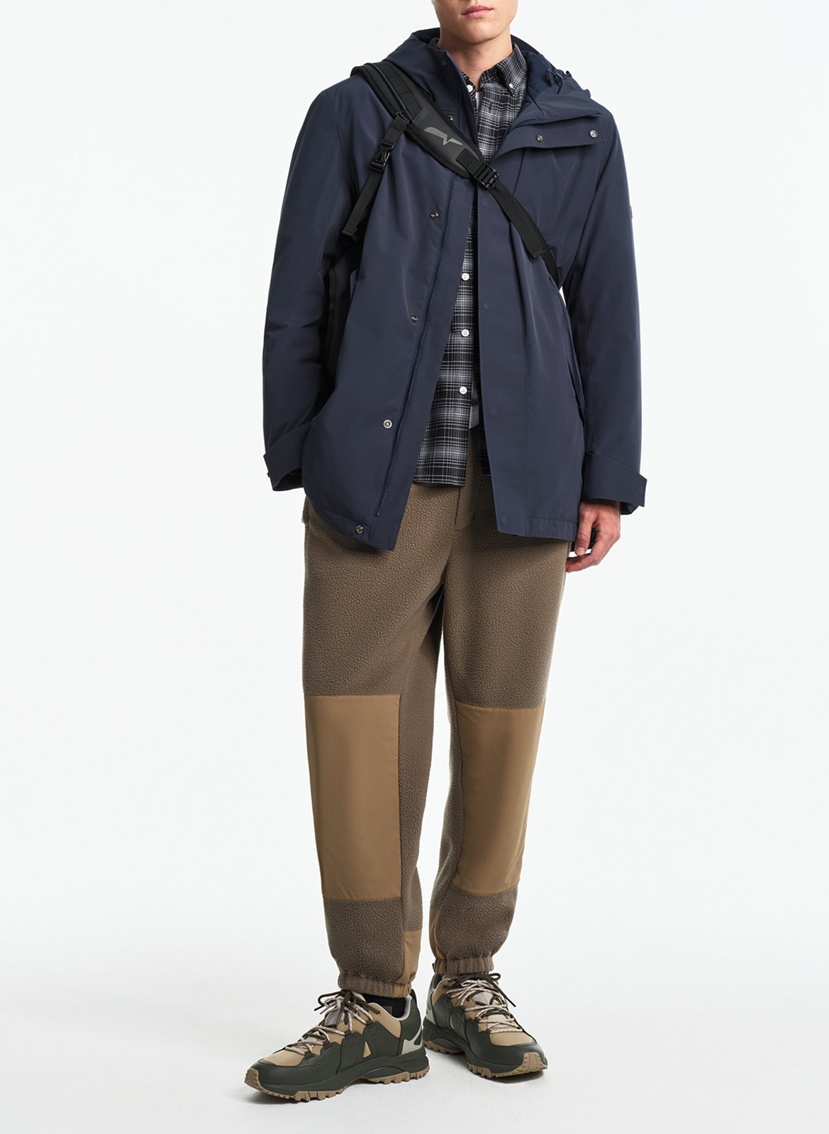 Halflange parka met capuchonkraag AIGLE Blauw