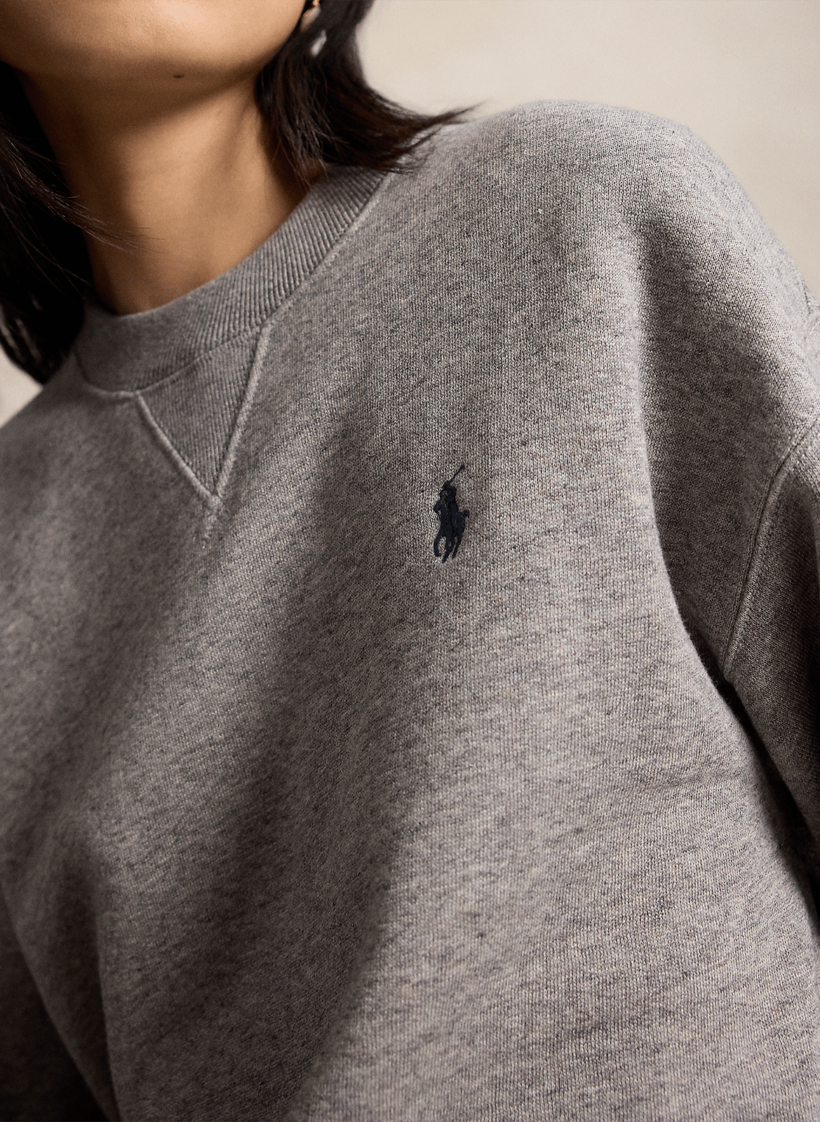 Rundhals-Sweatshirt aus Baumwoll-Mix POLO RALPH LAUREN Grau