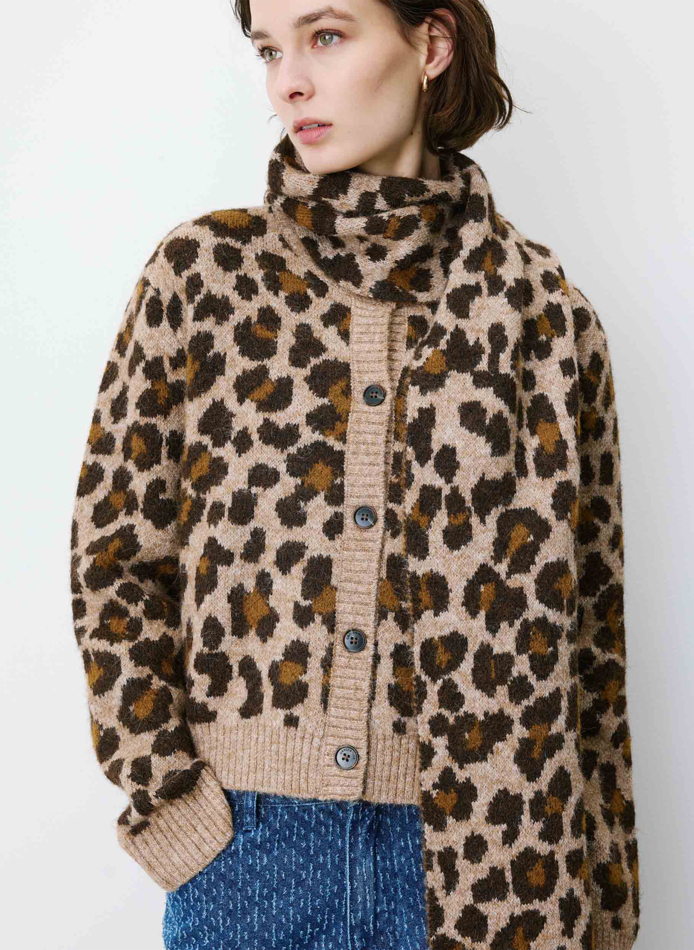 Schal mit Leopardenmuster GRACE ET MILA Braun