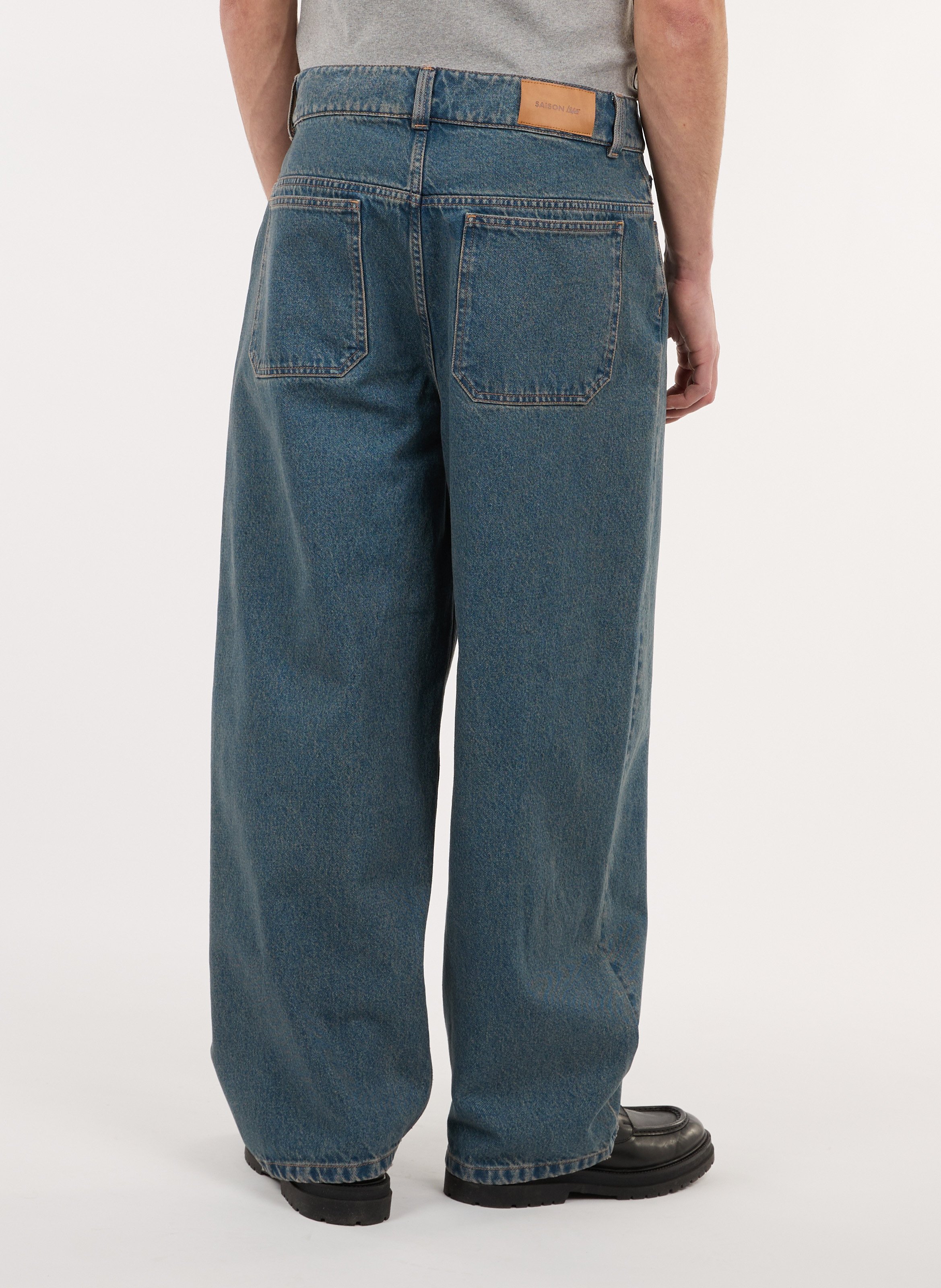 Csally - Gerade geschnittene Baumwollhose SAISON 1865 Blau
