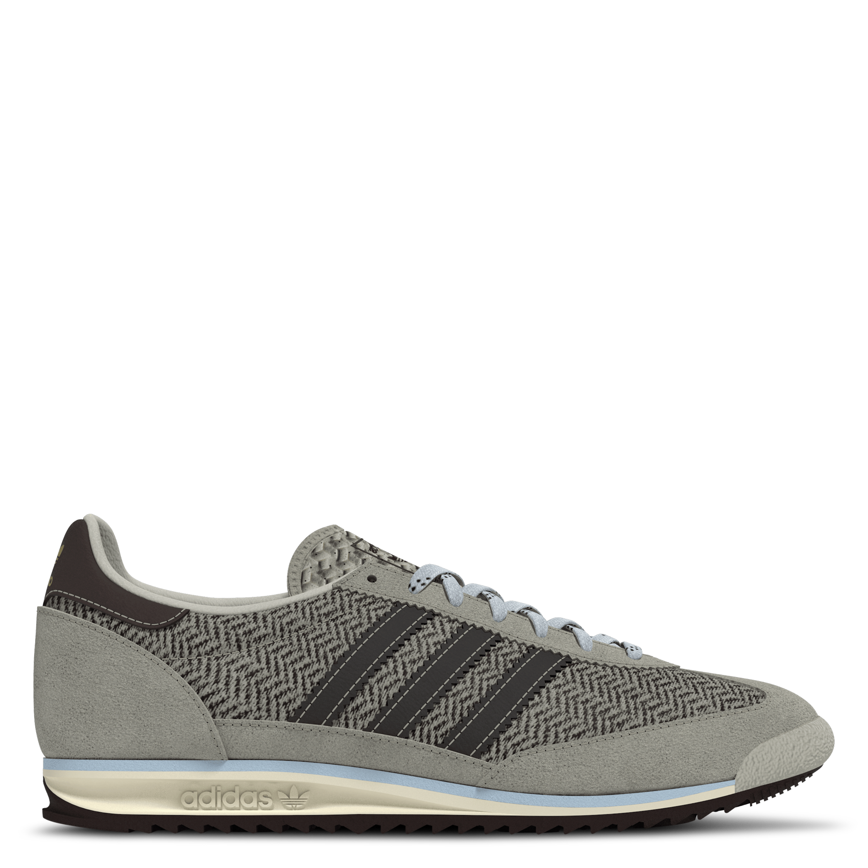 Low-top leather trainers ADIDAS Brown