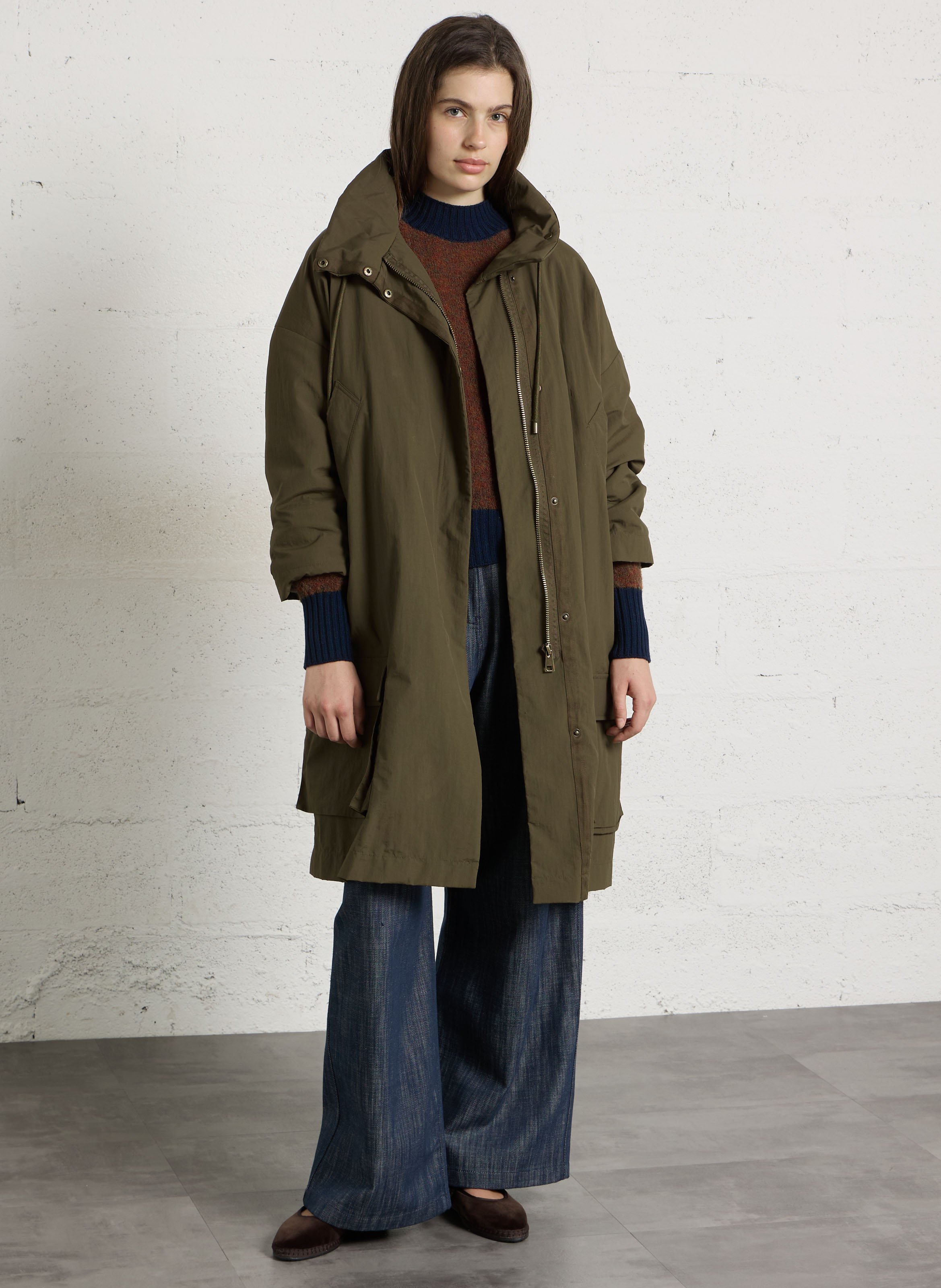 Doudoune oversize col montant MOMONI Vert