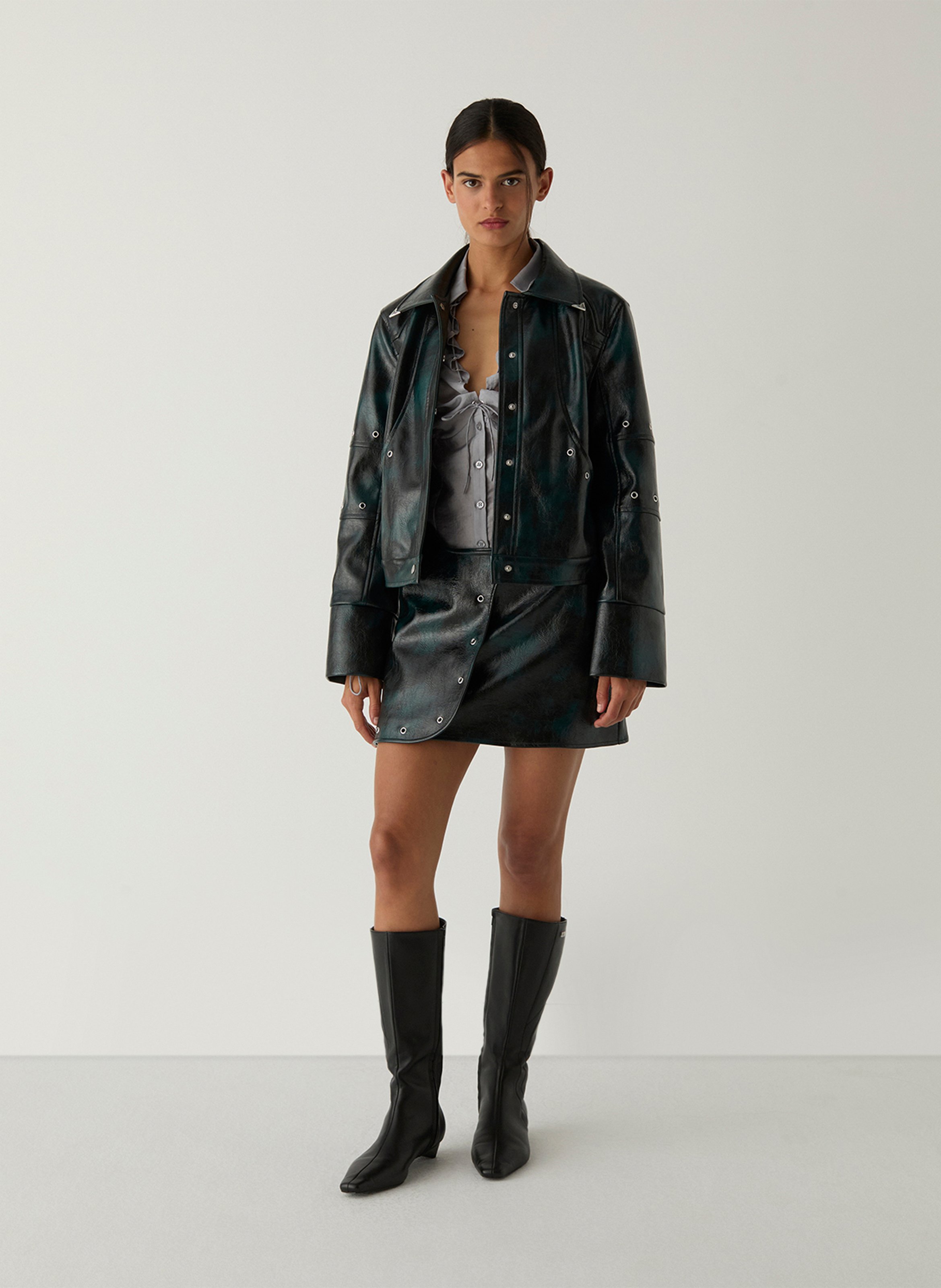 Oversized jacket with tailored collar LAAGAM Green