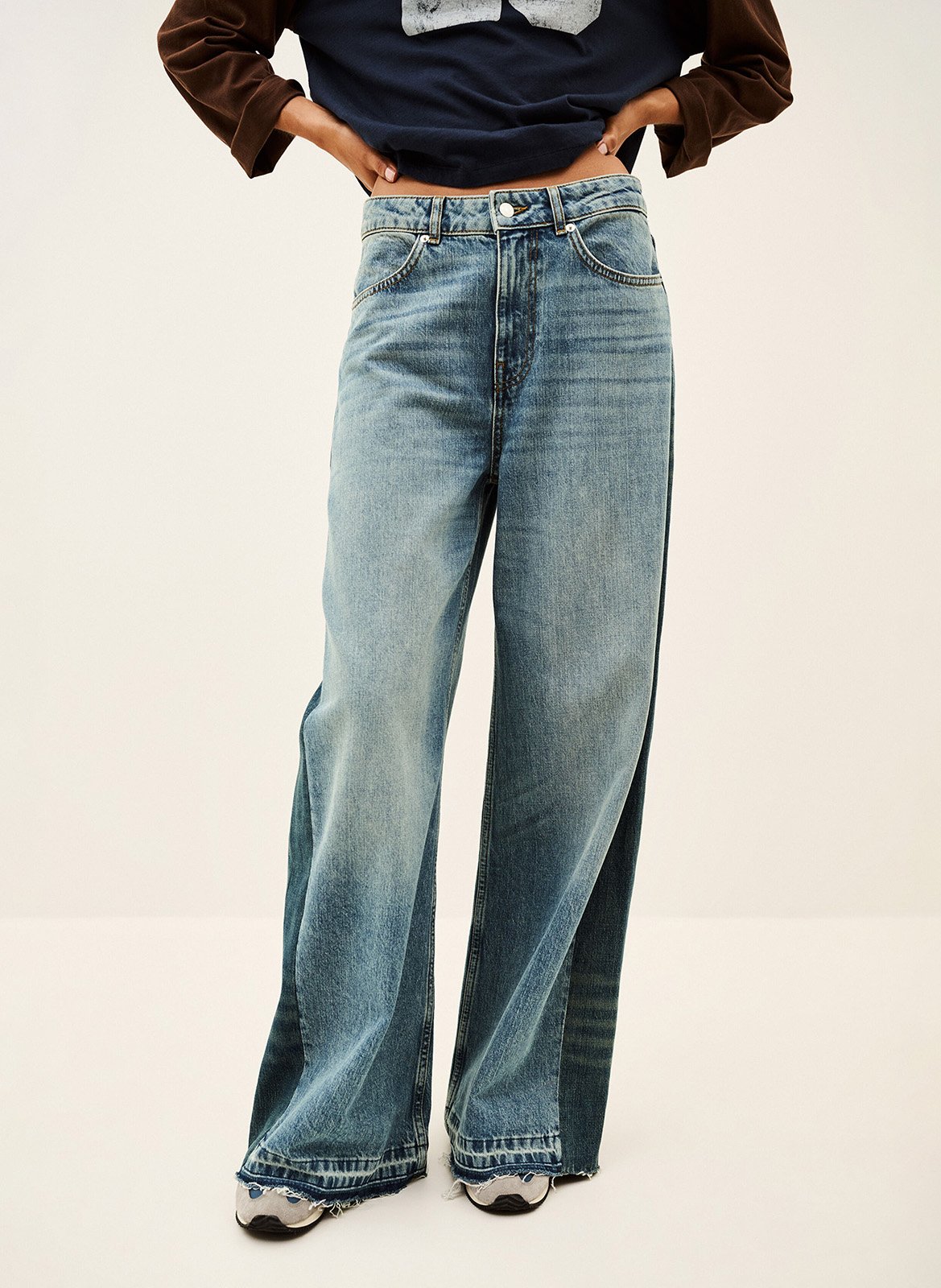 High-rise wide-leg jeans BA&SH Blue