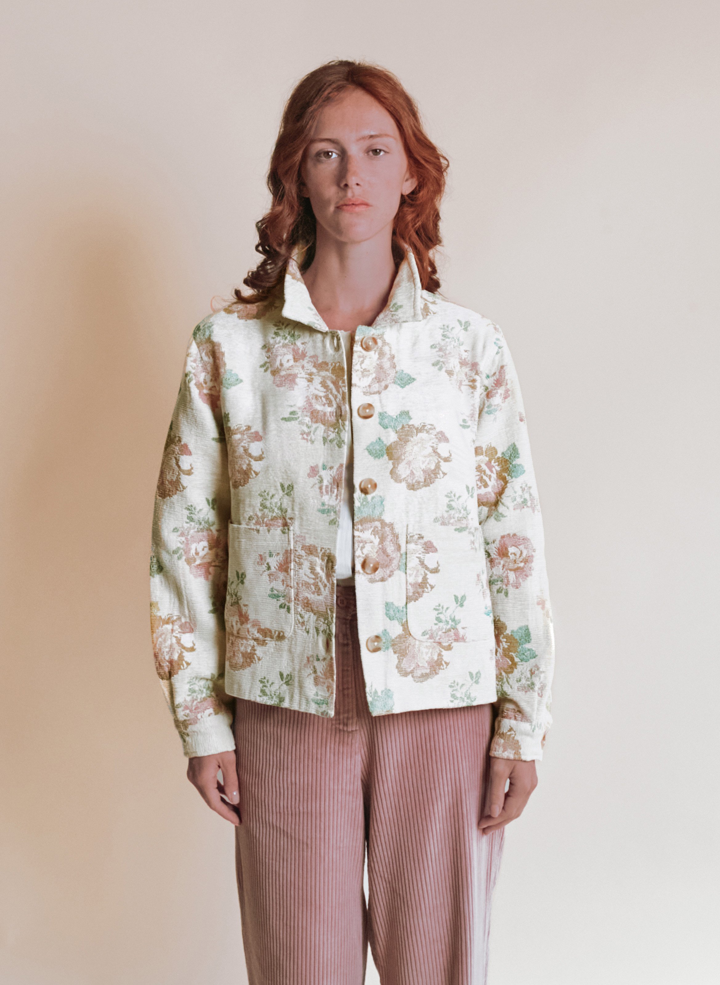 Jacke mit klassischem Kragen EMILE ET IDA Beige