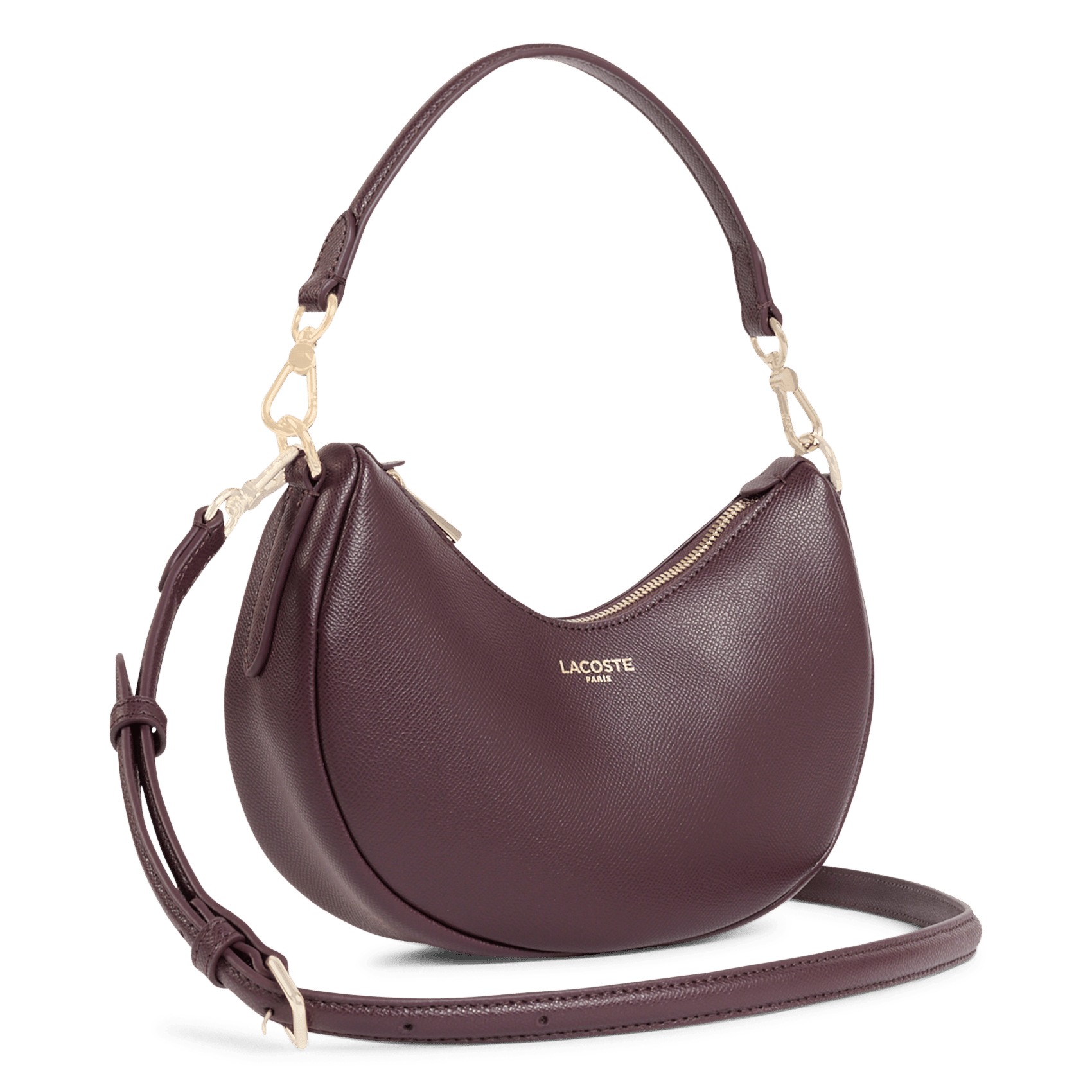 Handtas Champs-Élysées in leer LACOSTE Rood