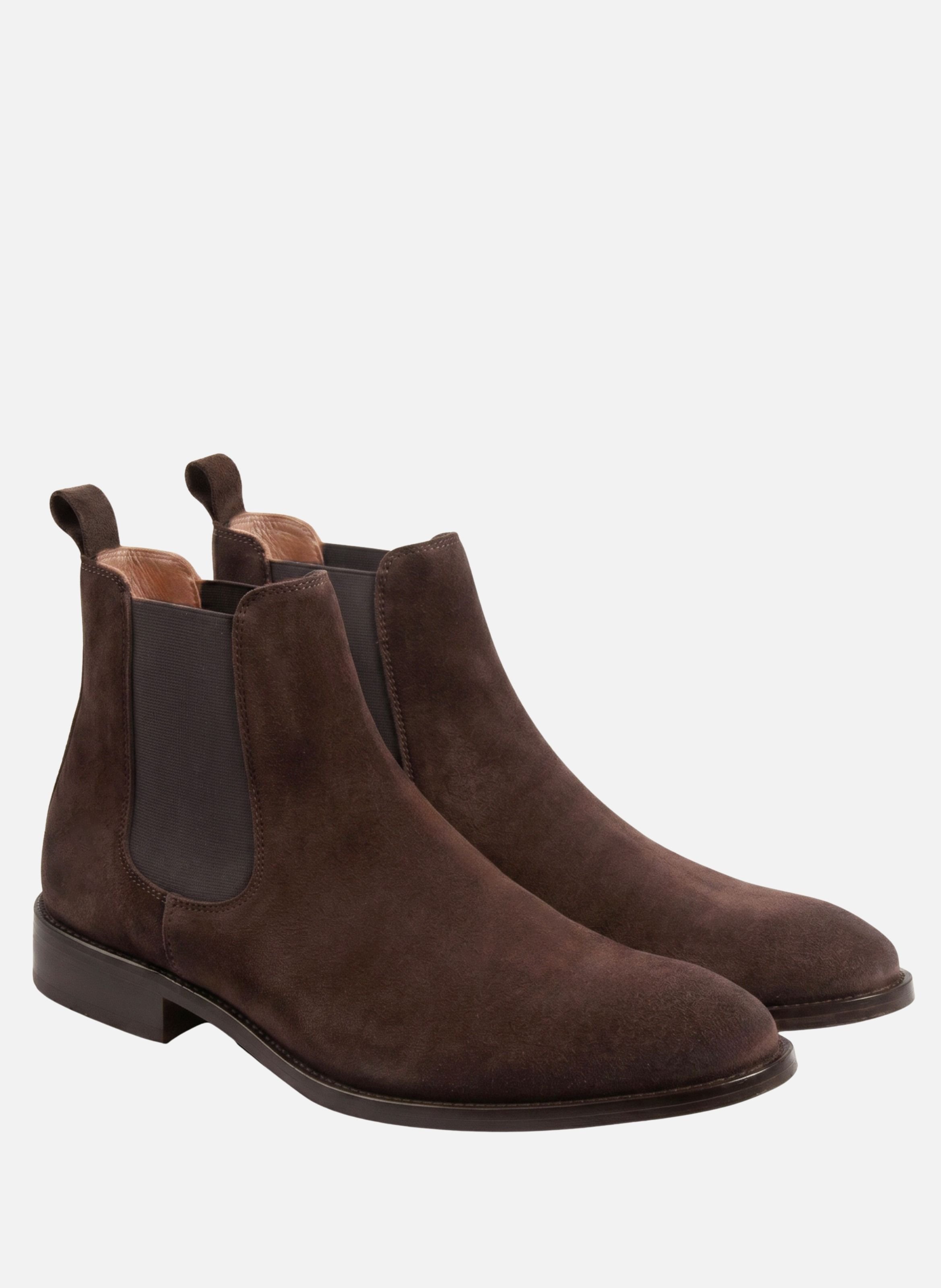 Chelsea boots martin cuir daim JULES & JENN Marron