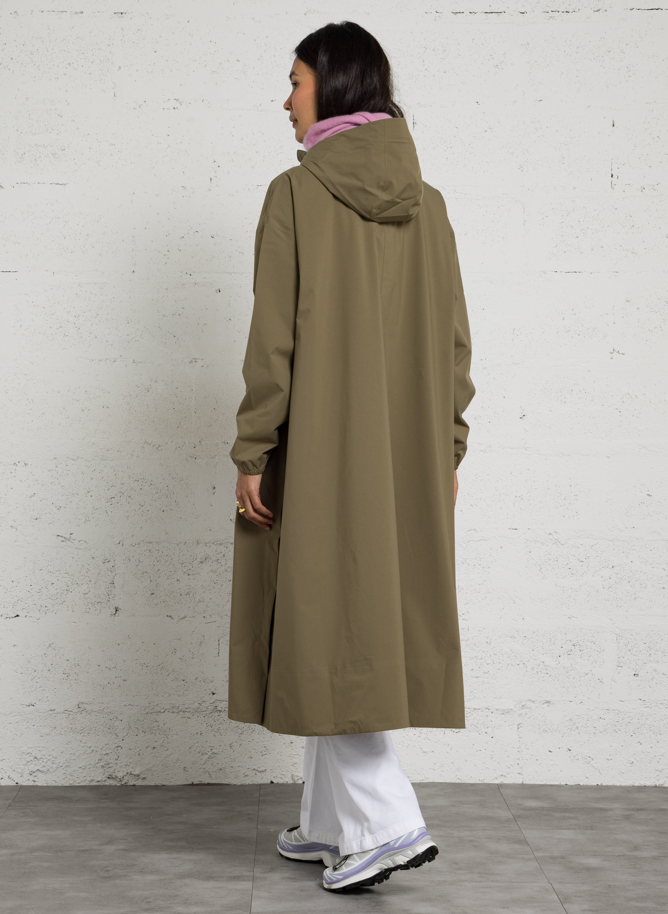 Langer Oversize-Parka mit Kapuze K-WAY Grun